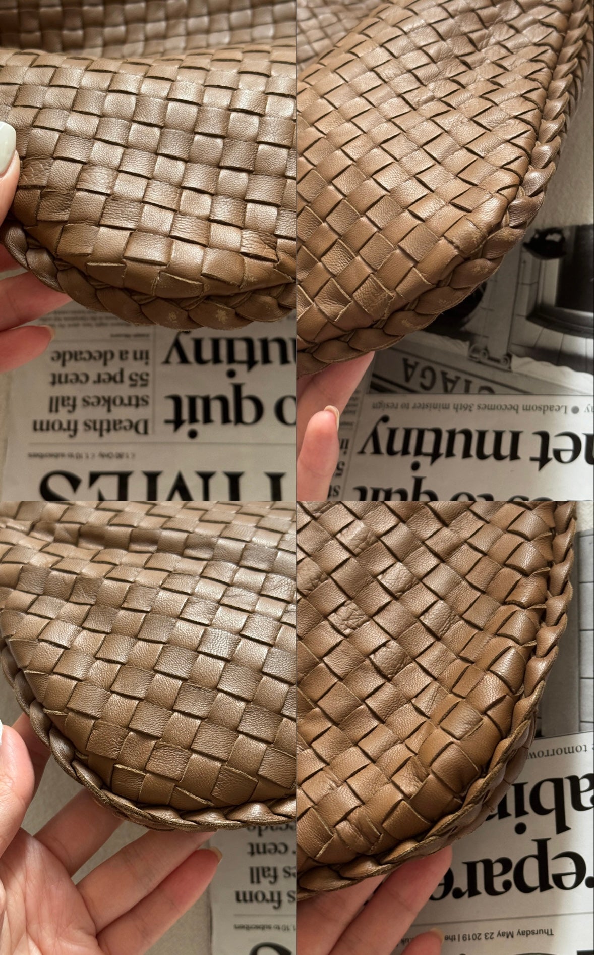 Vintage Bottega Veneta 奶茶色大hobo🥛