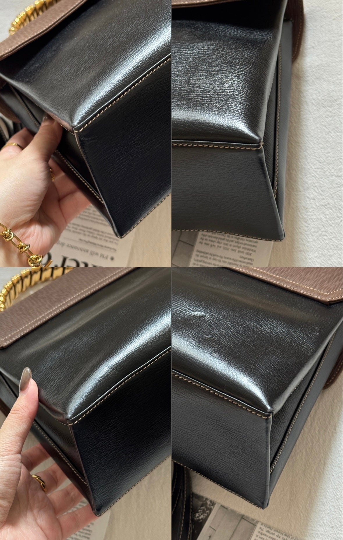 Vintage Loewe velazquez蛇骨kelly 黑色