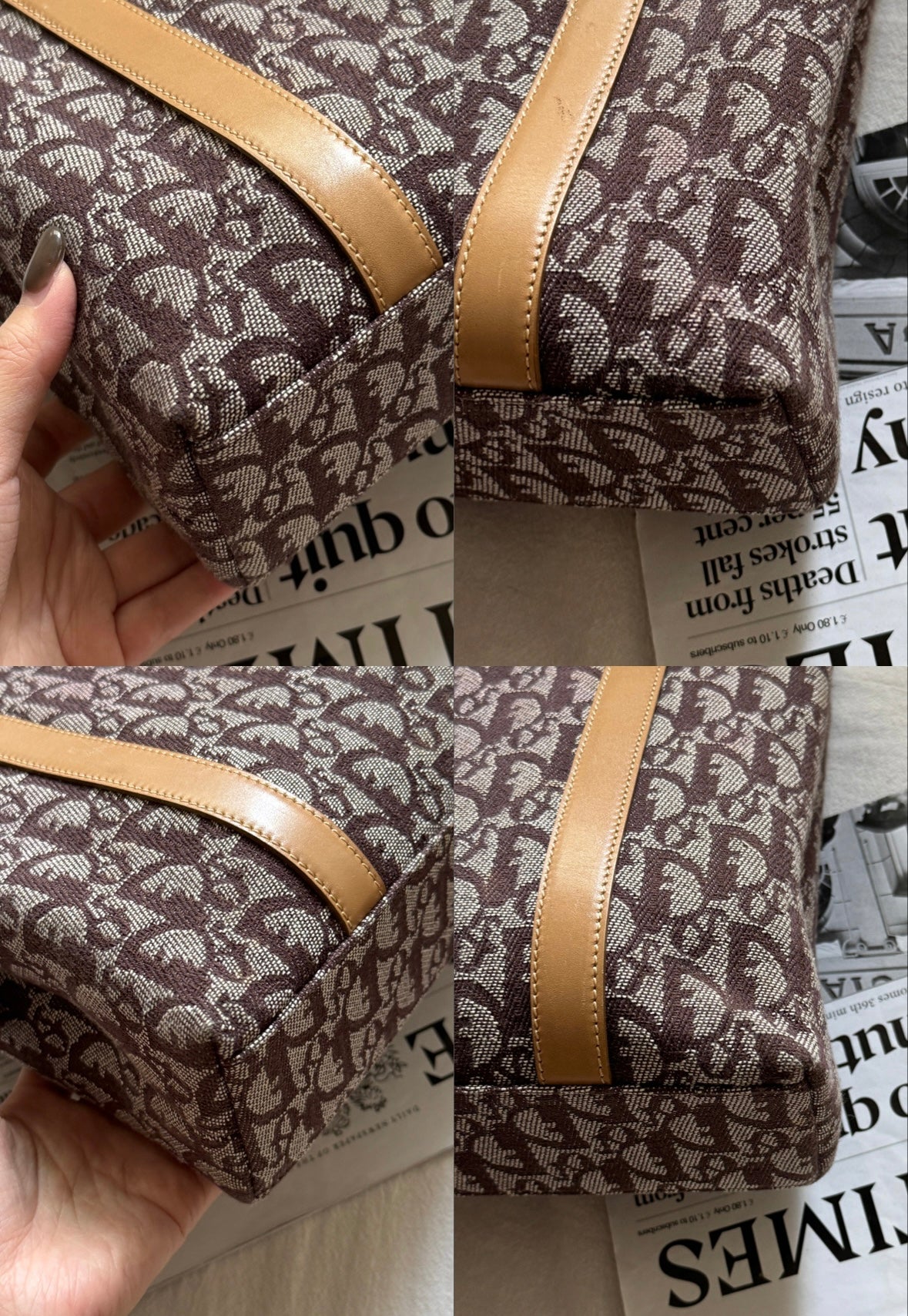 Vintage Dior trotter tote bag🍷