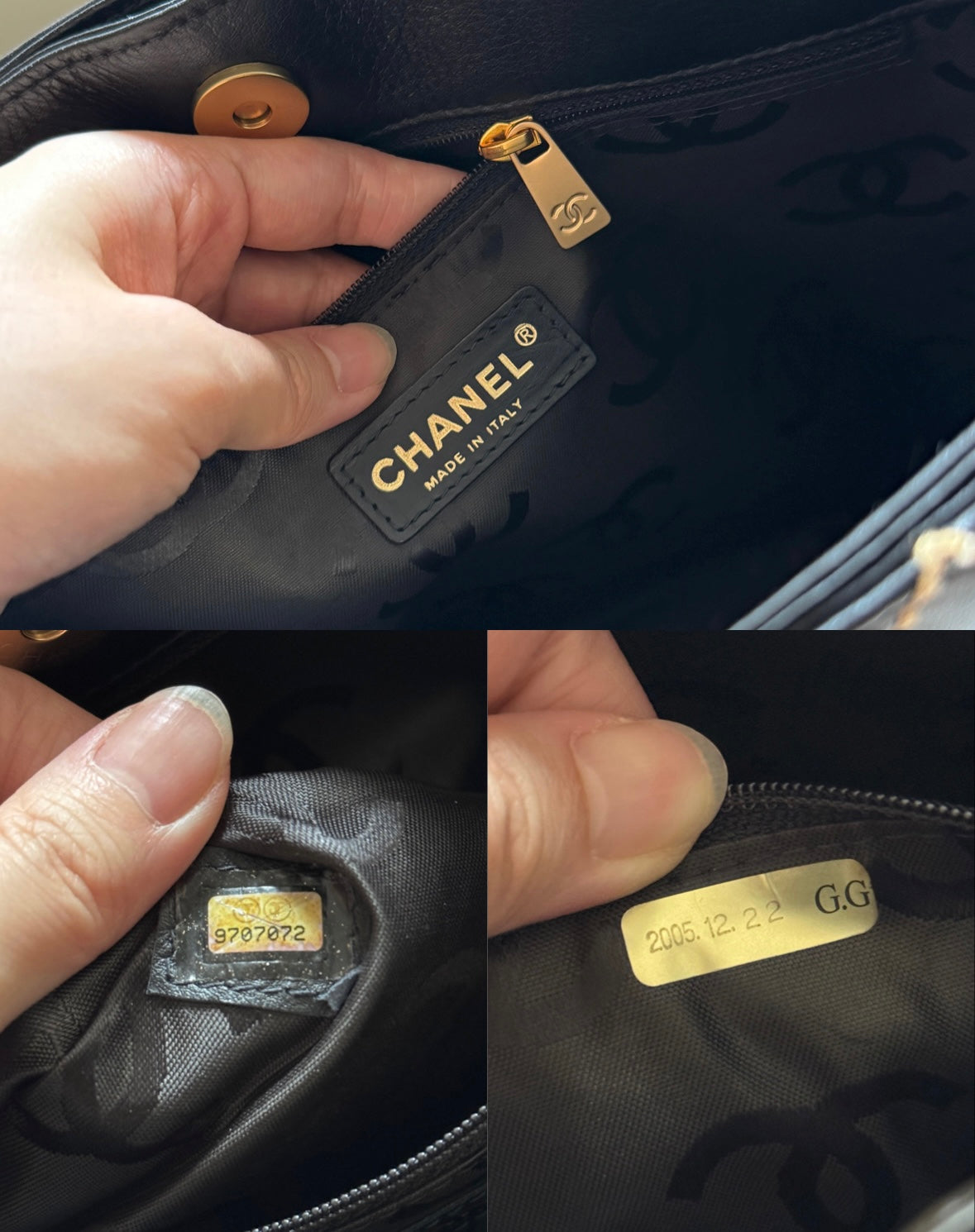Vintage Chanel calfskin vivian tote