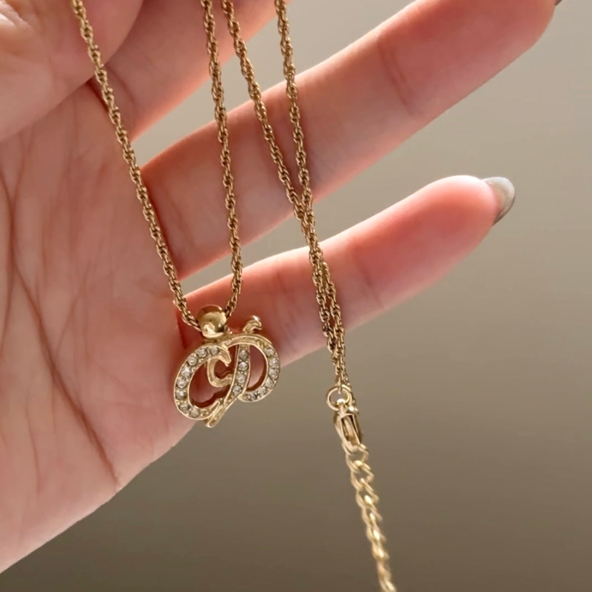 Vintage Dior CD necklace✨
