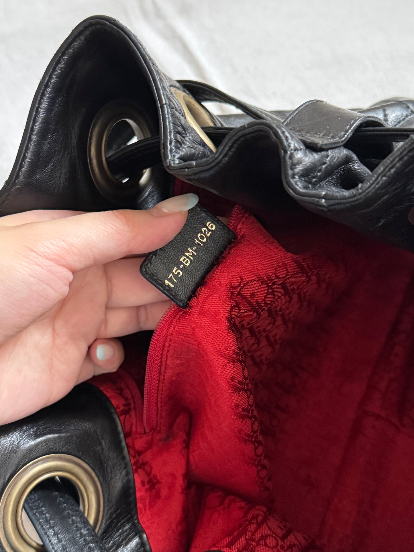 Vintage Dior cannage羊皮菱格大hobo