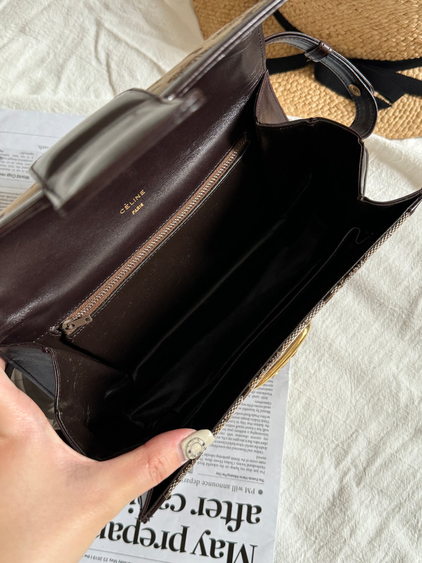 稀有!Vintage Celine 凱旋門金扣shoulder bag💫