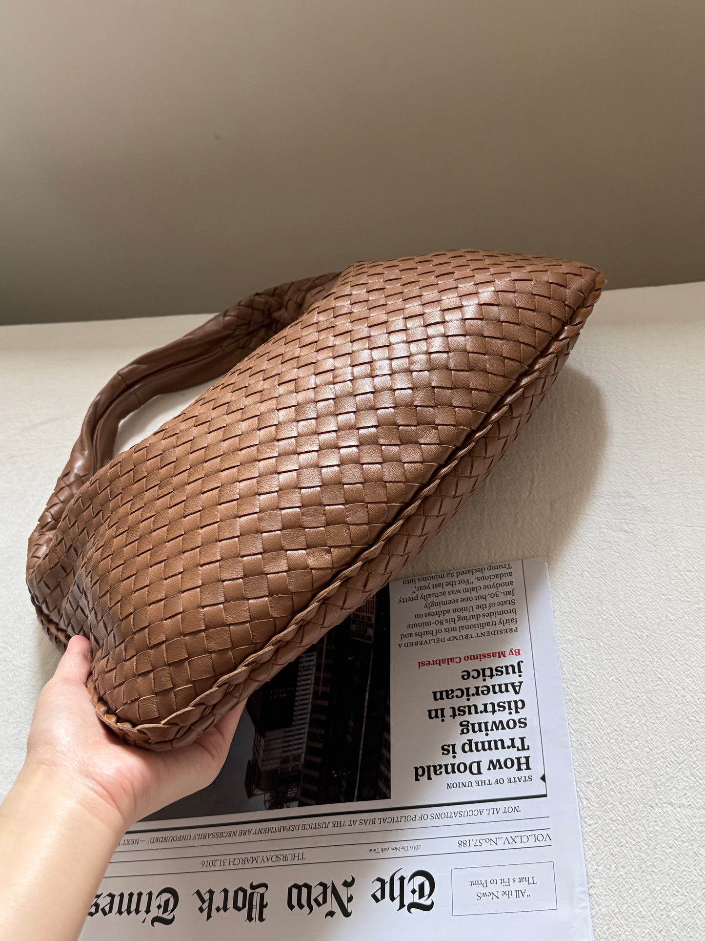 Vintage Bottega Veneta 奶茶hobo 38
