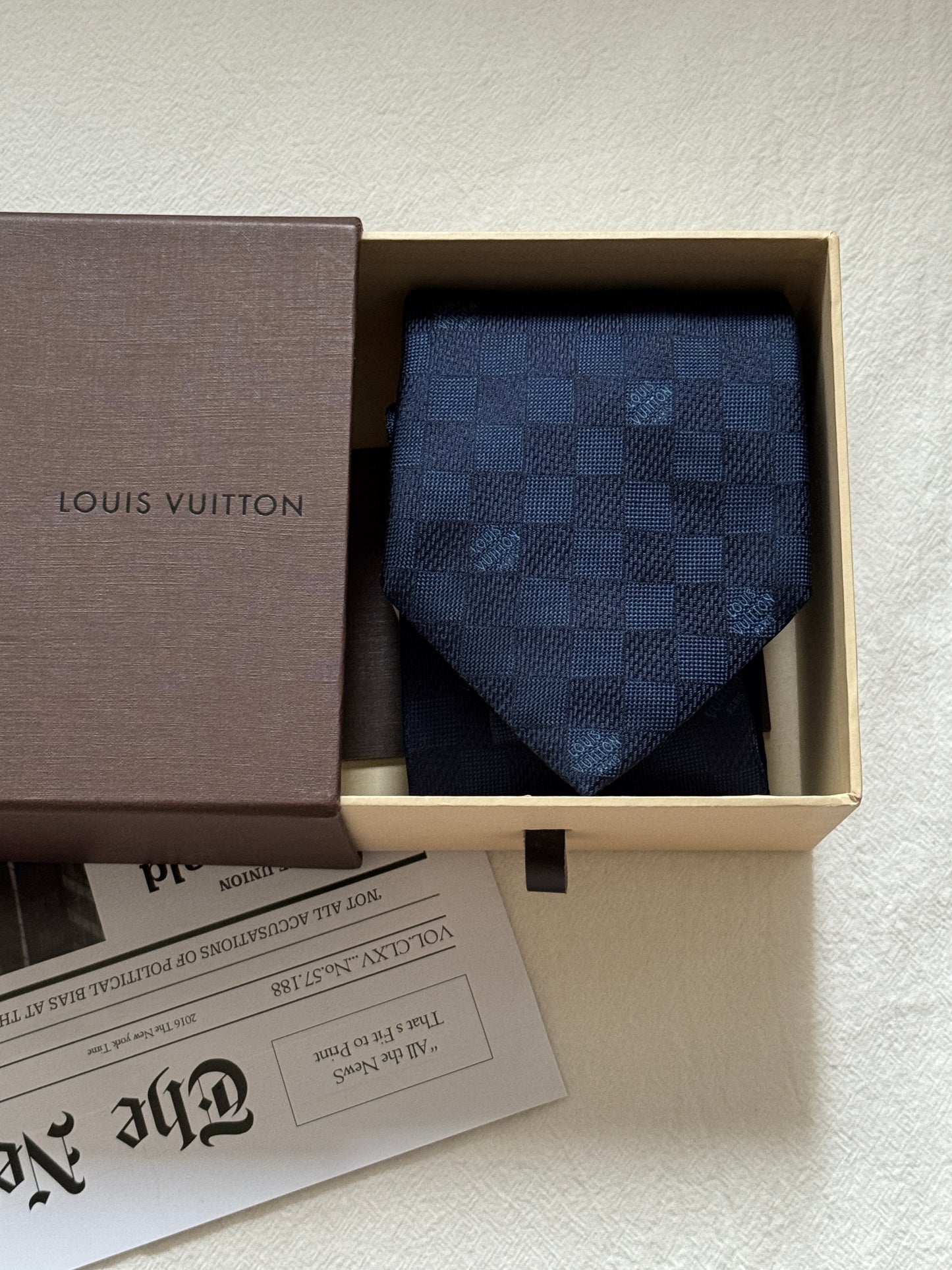 Vintage Louis Vuitton tie, with box
