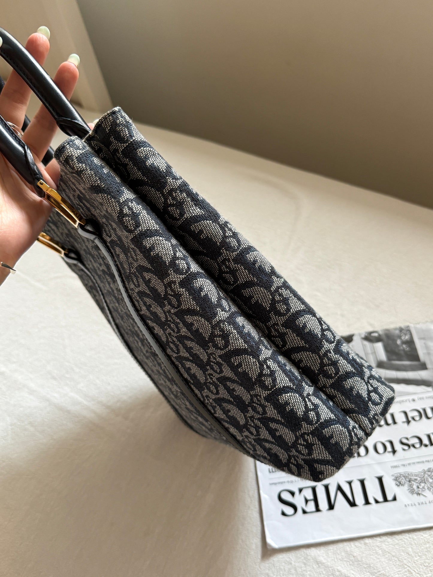 Vintage Dior dark navy trotter tote ⚓️