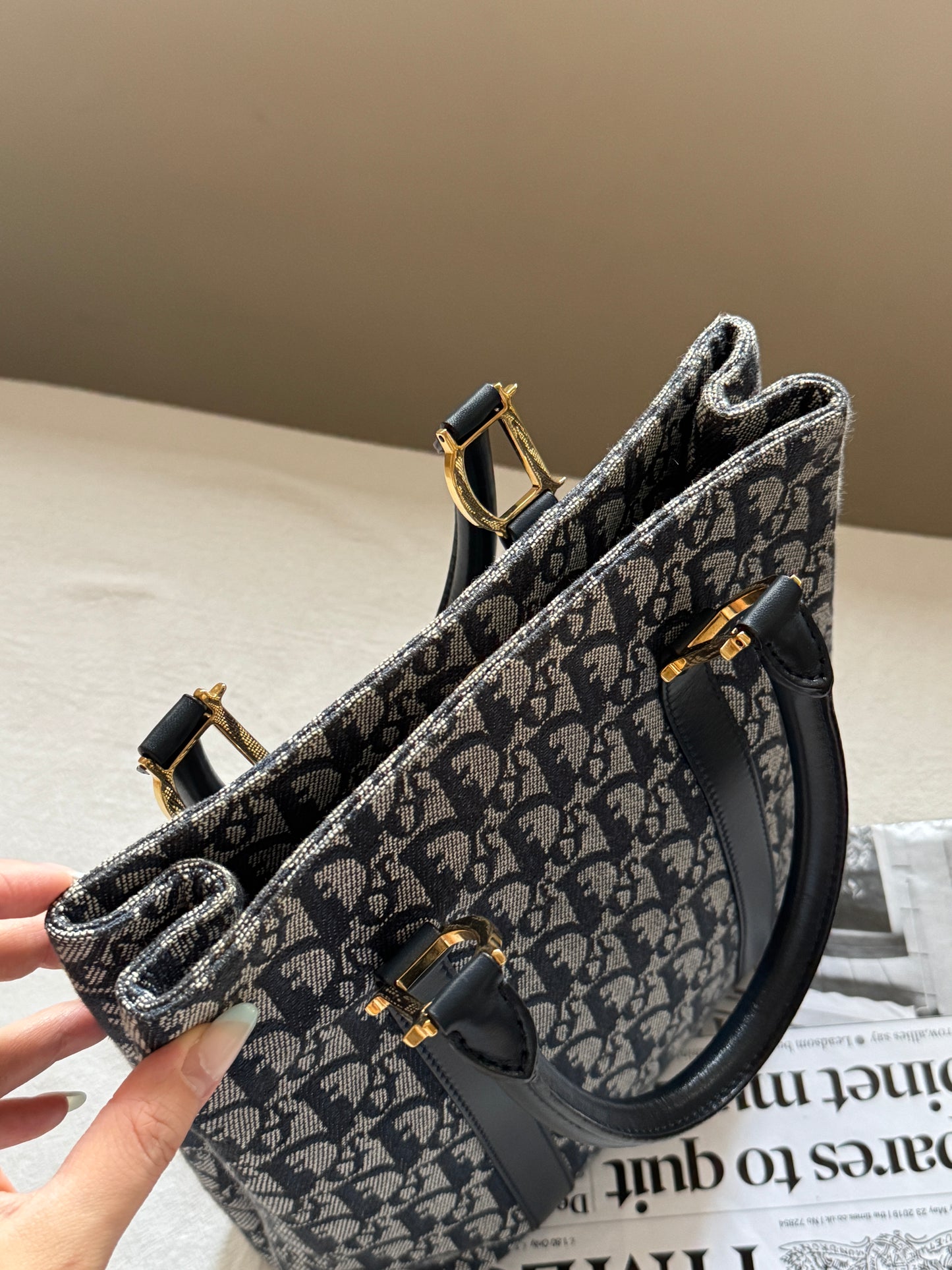 Vintage Dior dark navy trotter tote ⚓️