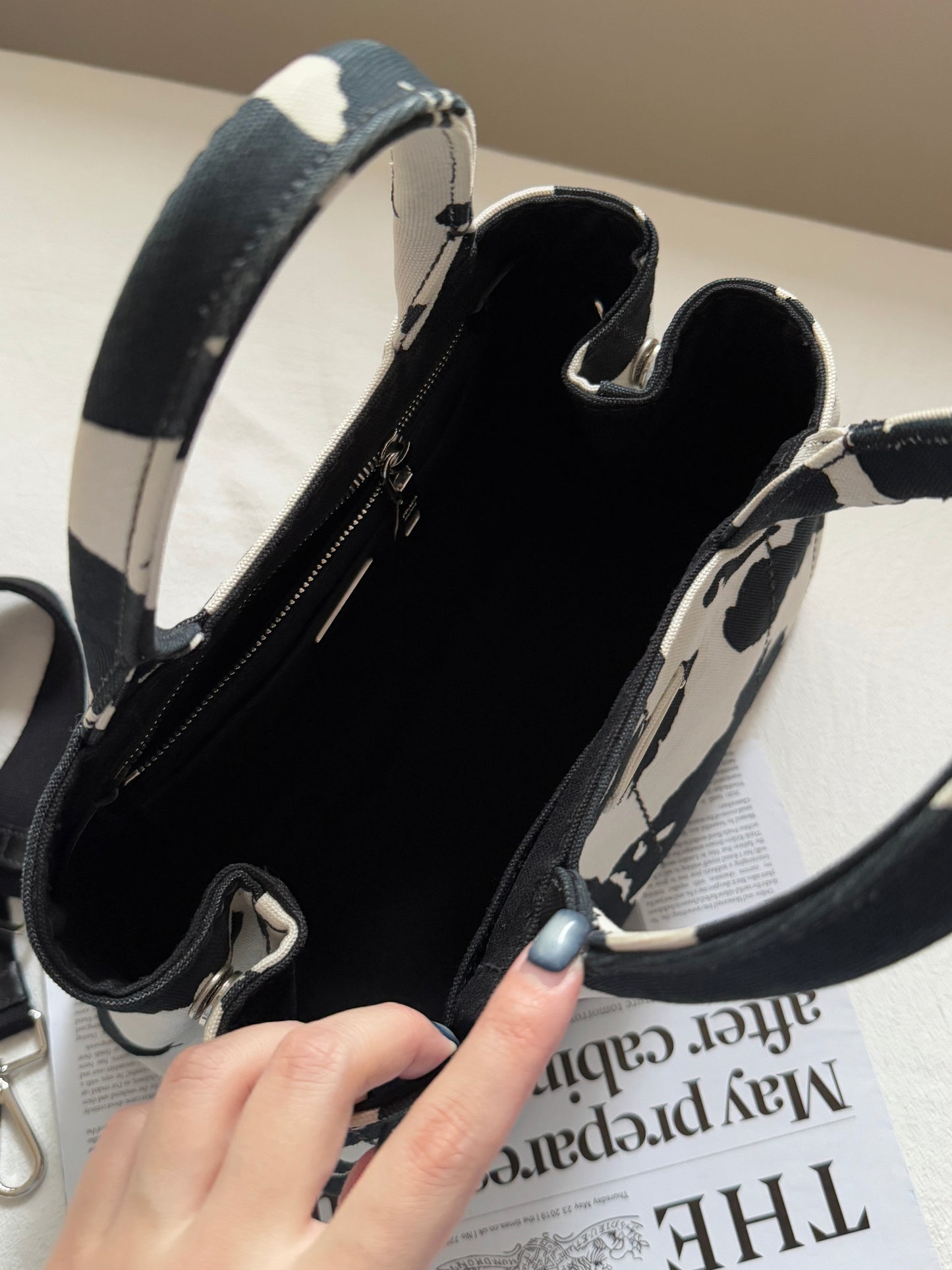 Vintage Prada 奶牛配色2-way tote🐄