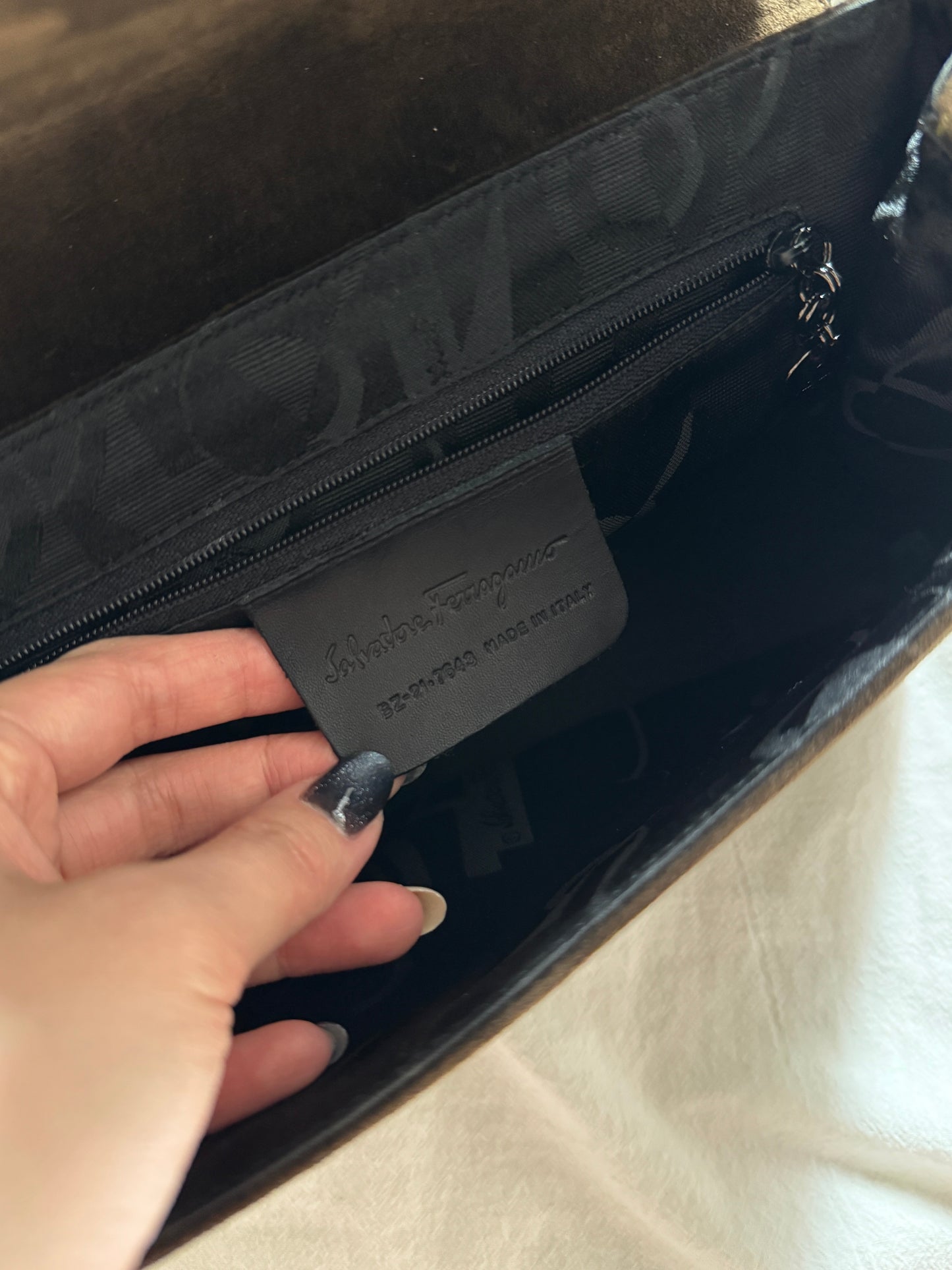 Vintage Salvatore Ferragamo chocolate suede bag