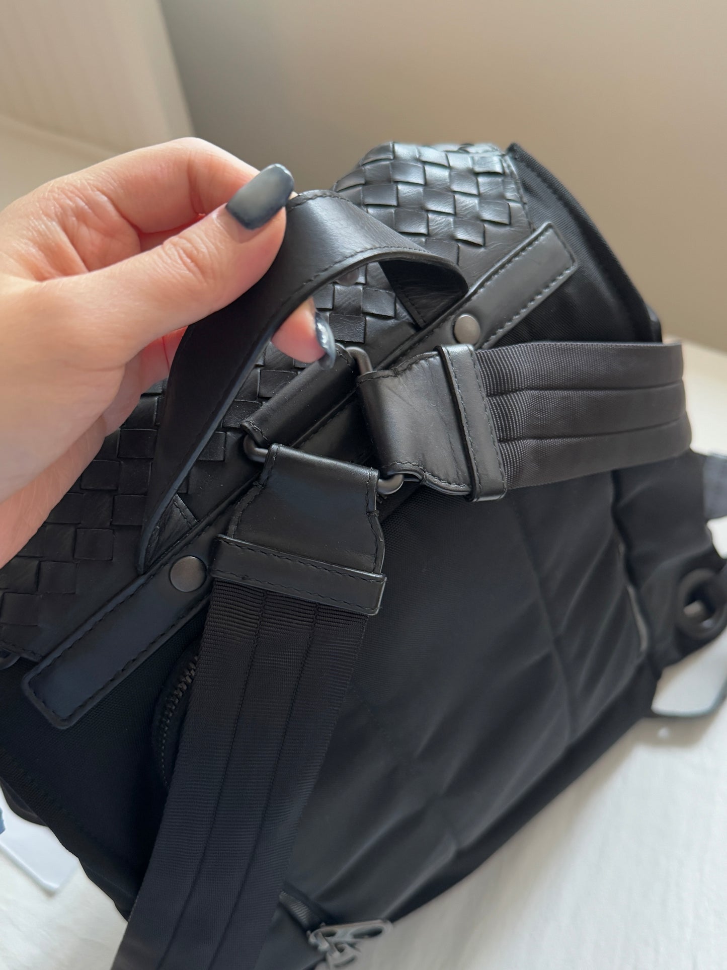 Vintage Bottega Veneta 拼編織皮backpack🏴