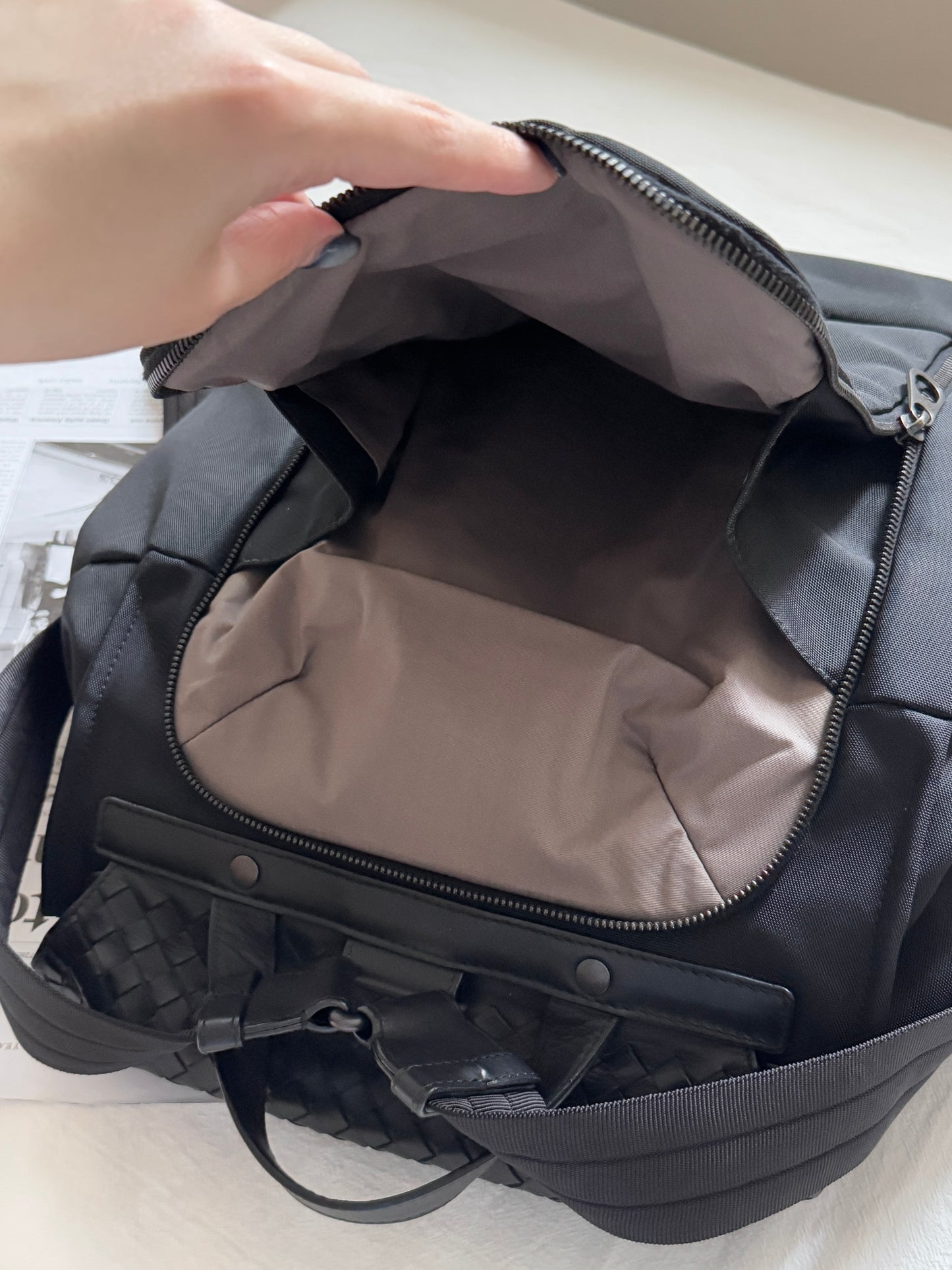 Vintage Bottega Veneta 拼編織皮backpack🏴