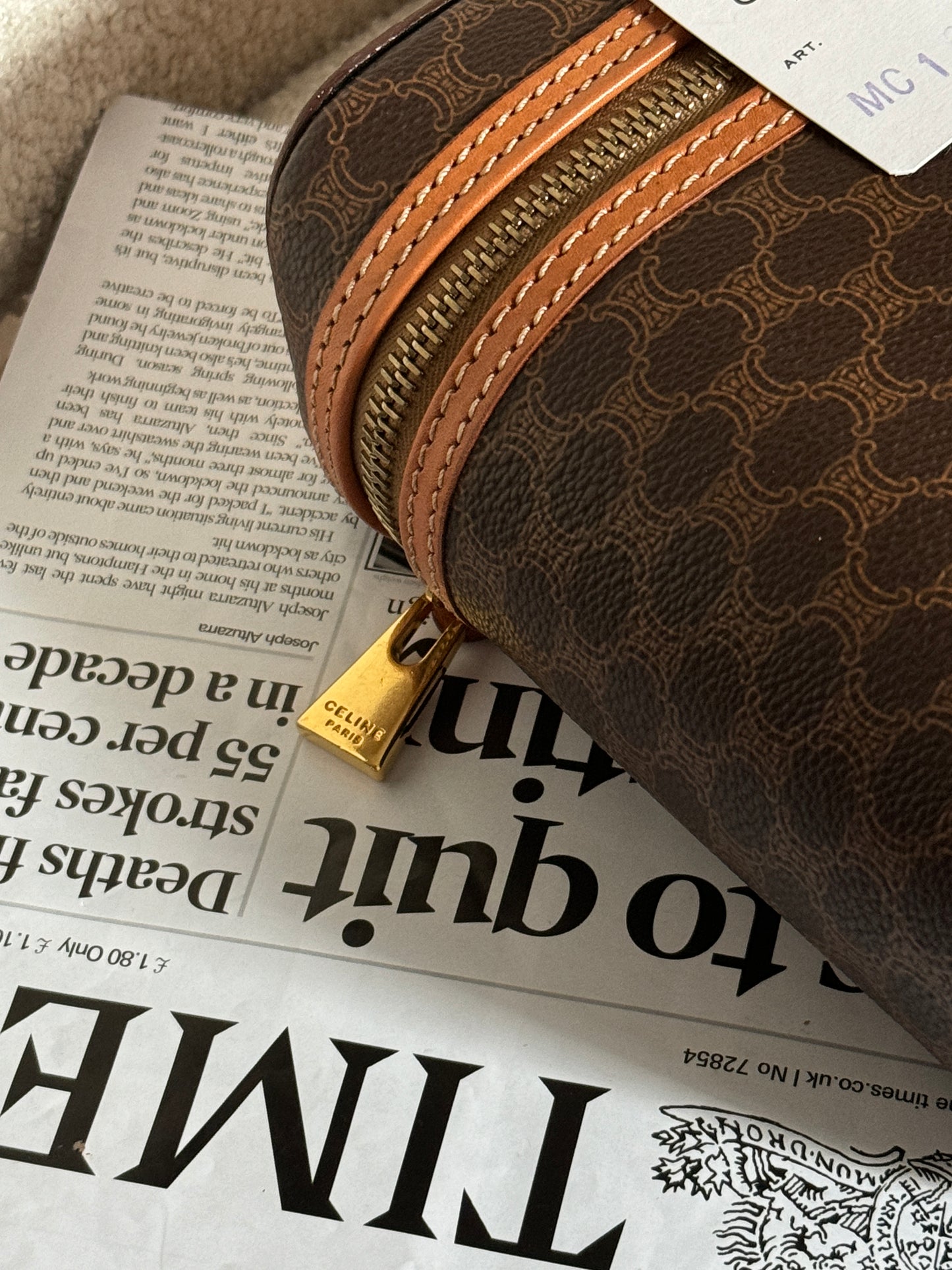 保存品!Vintage Celine macadam老花盒子(送肩帶)🧸