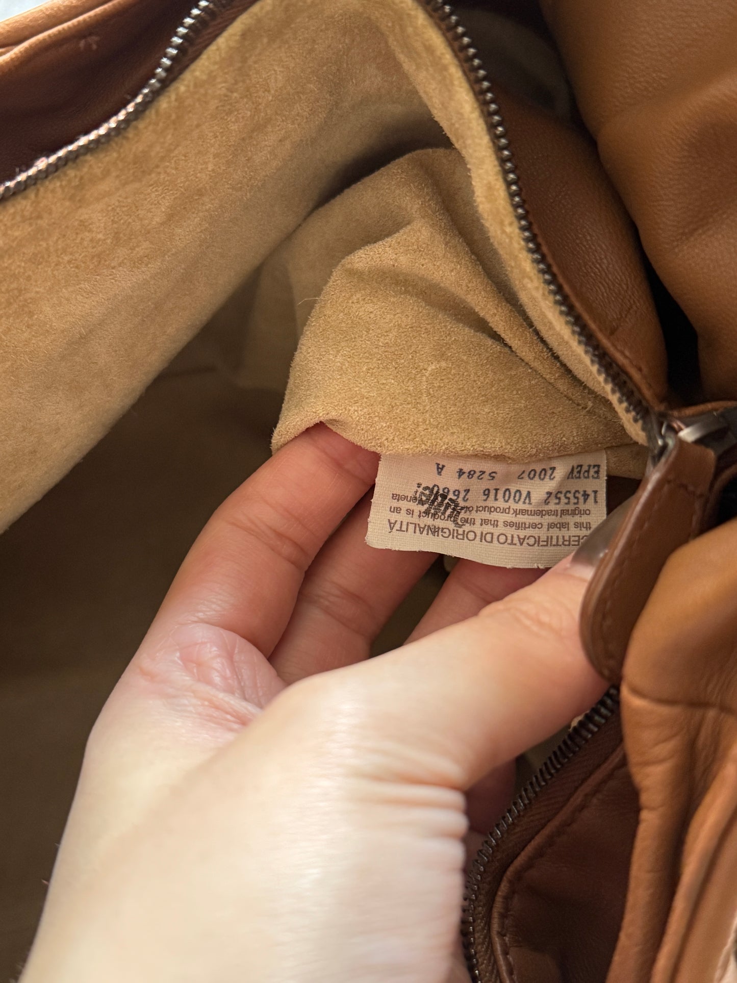 Vintage Bottega Veneta milk tea hobo bag