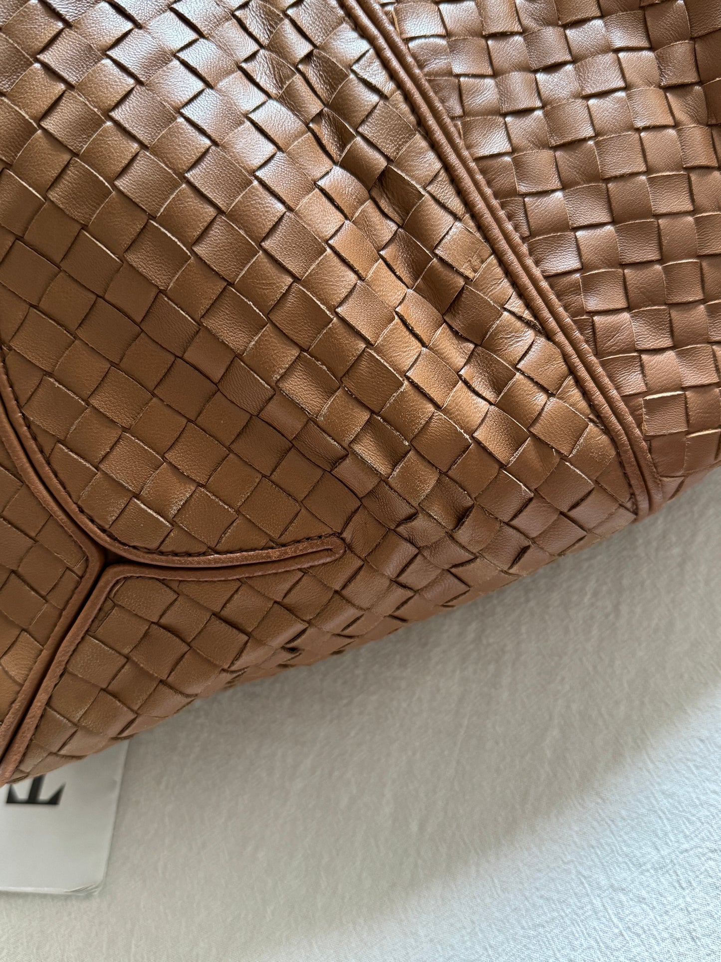 Vintage Bottega Veneta milk tea hobo bag