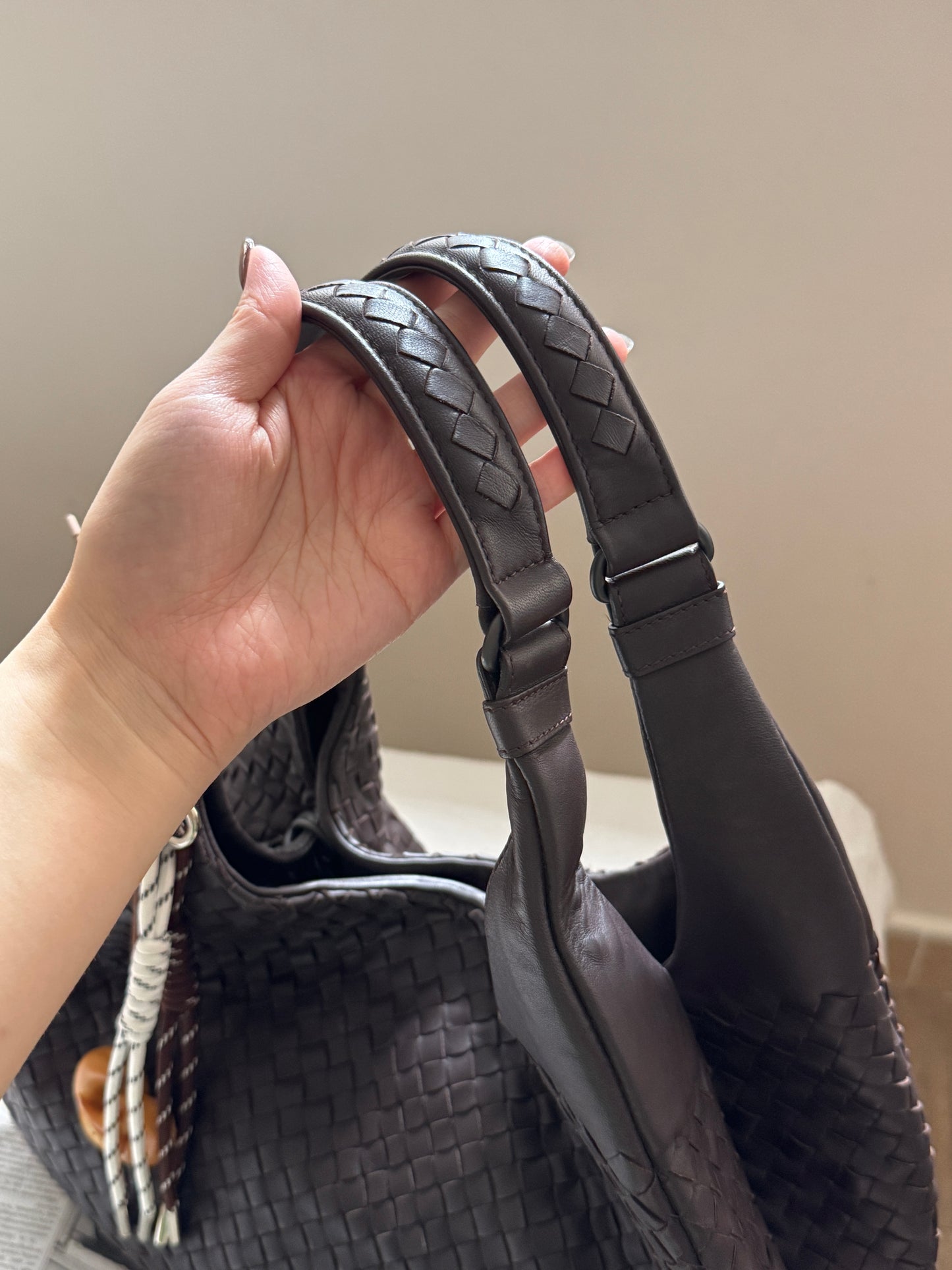 Vintage Bottega Veneta dark brown hobo bag🐻