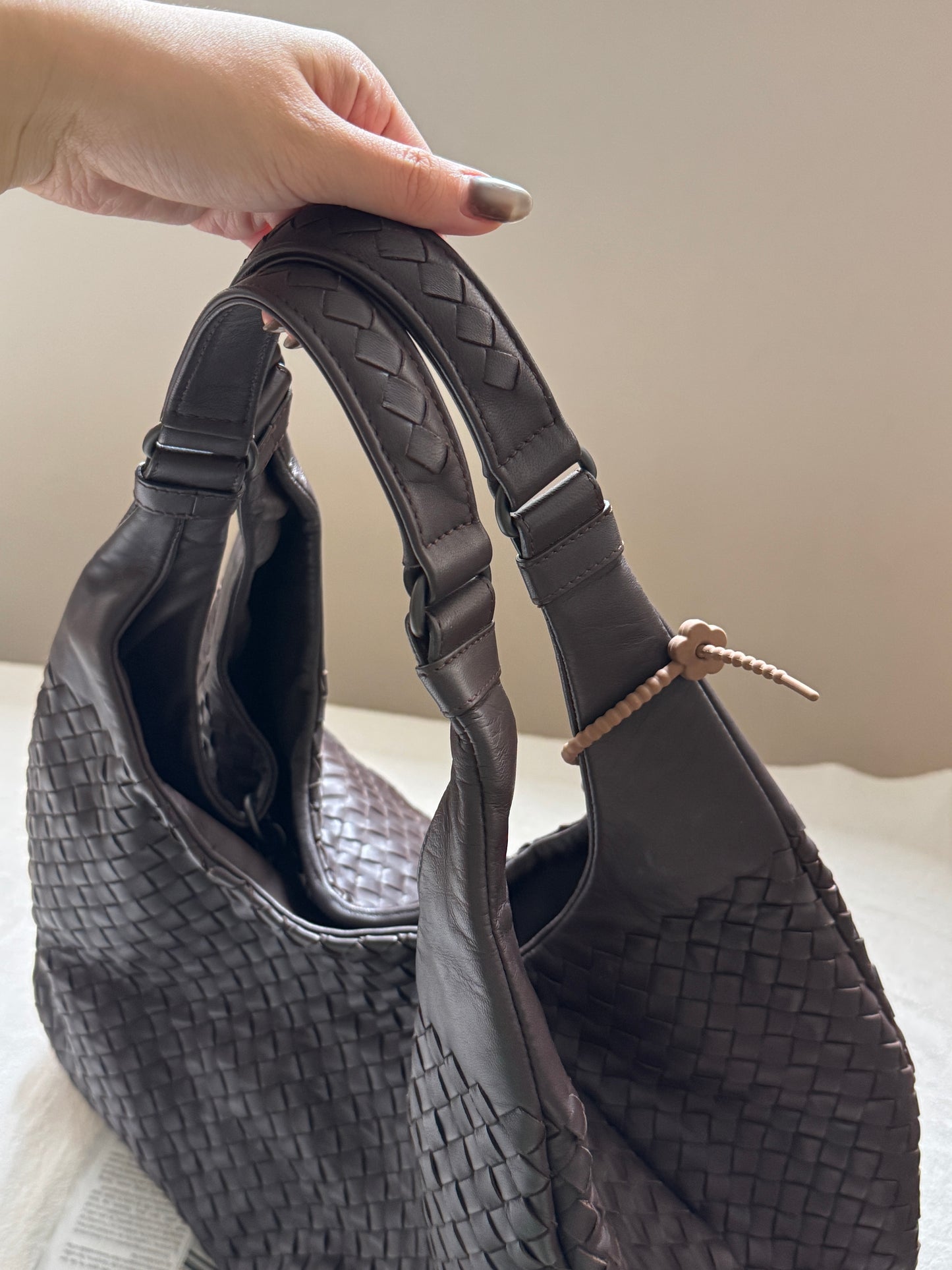 Vintage Bottega Veneta dark brown hobo bag🐻