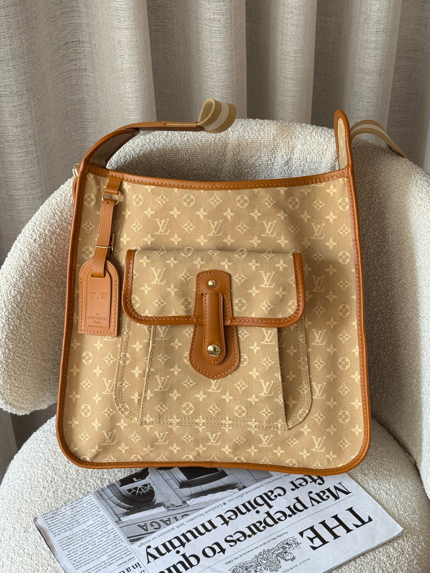Vintage Louis Vuitton 奶茶牛仔crossbody bag