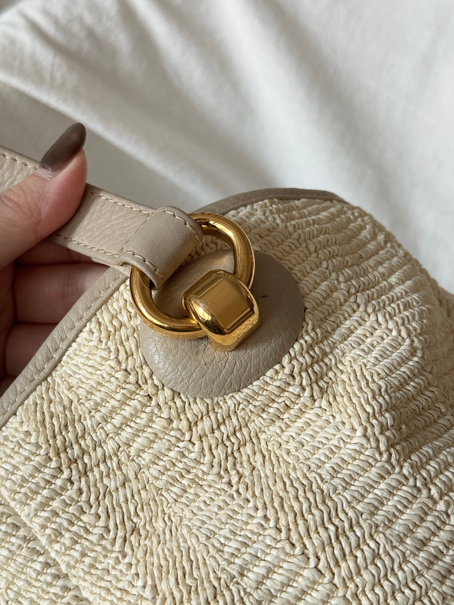 Vintage Loewe raffia crossbody bag🧺