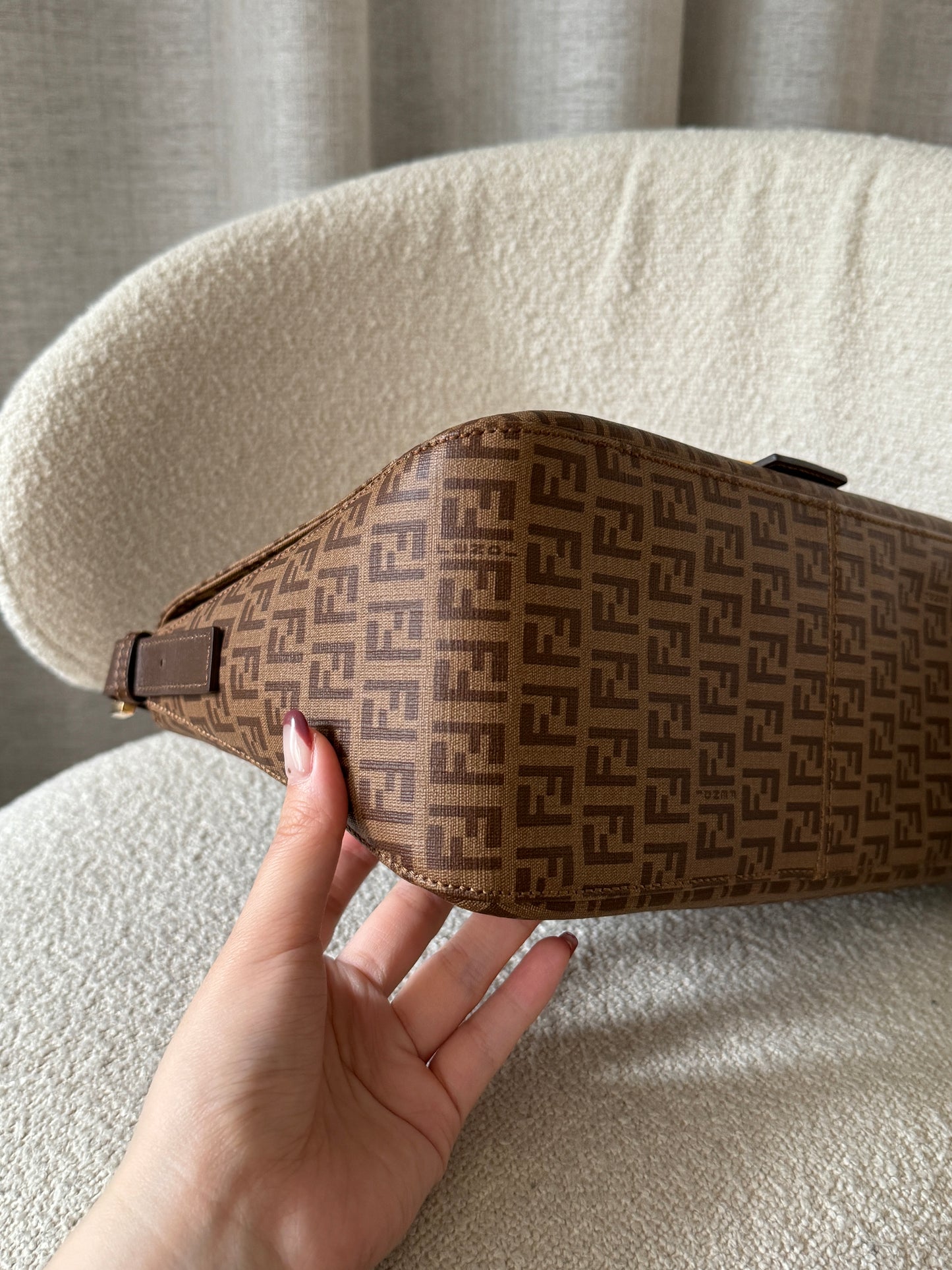 罕有!Vintage Fendi 金扣teddy mama baguette 🥖