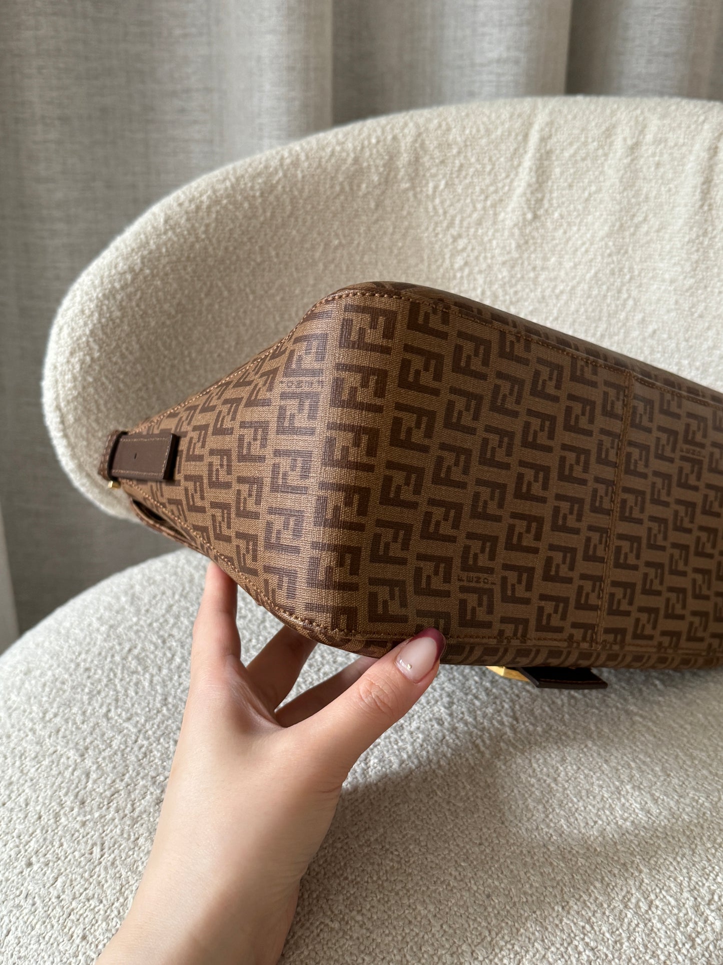 罕有!Vintage Fendi 金扣teddy mama baguette 🥖