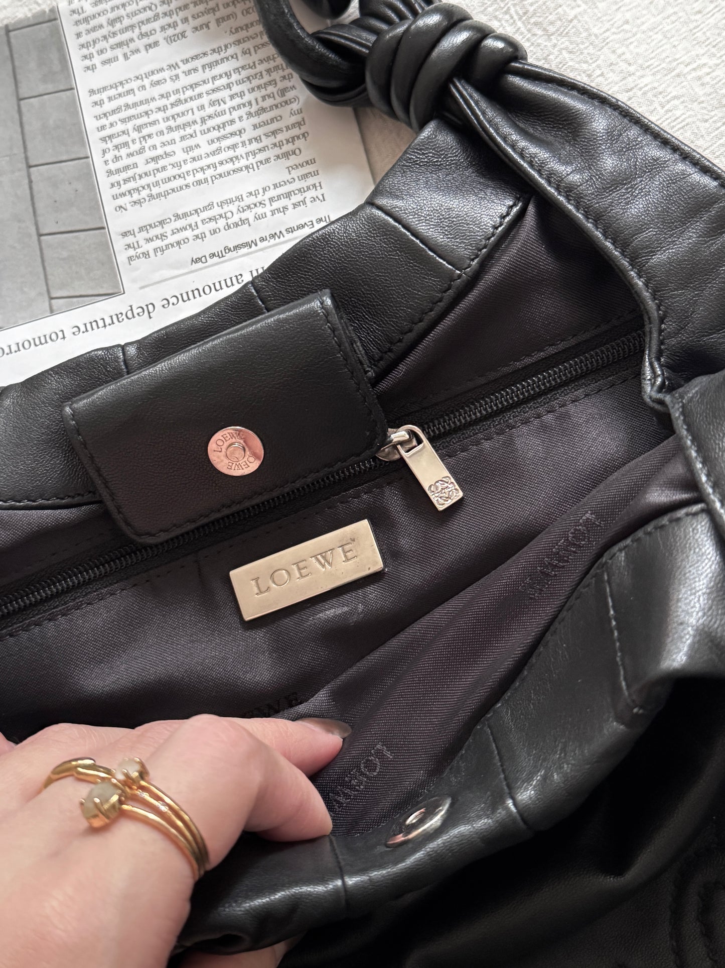 Vintage Loewe 小羊皮tote bag