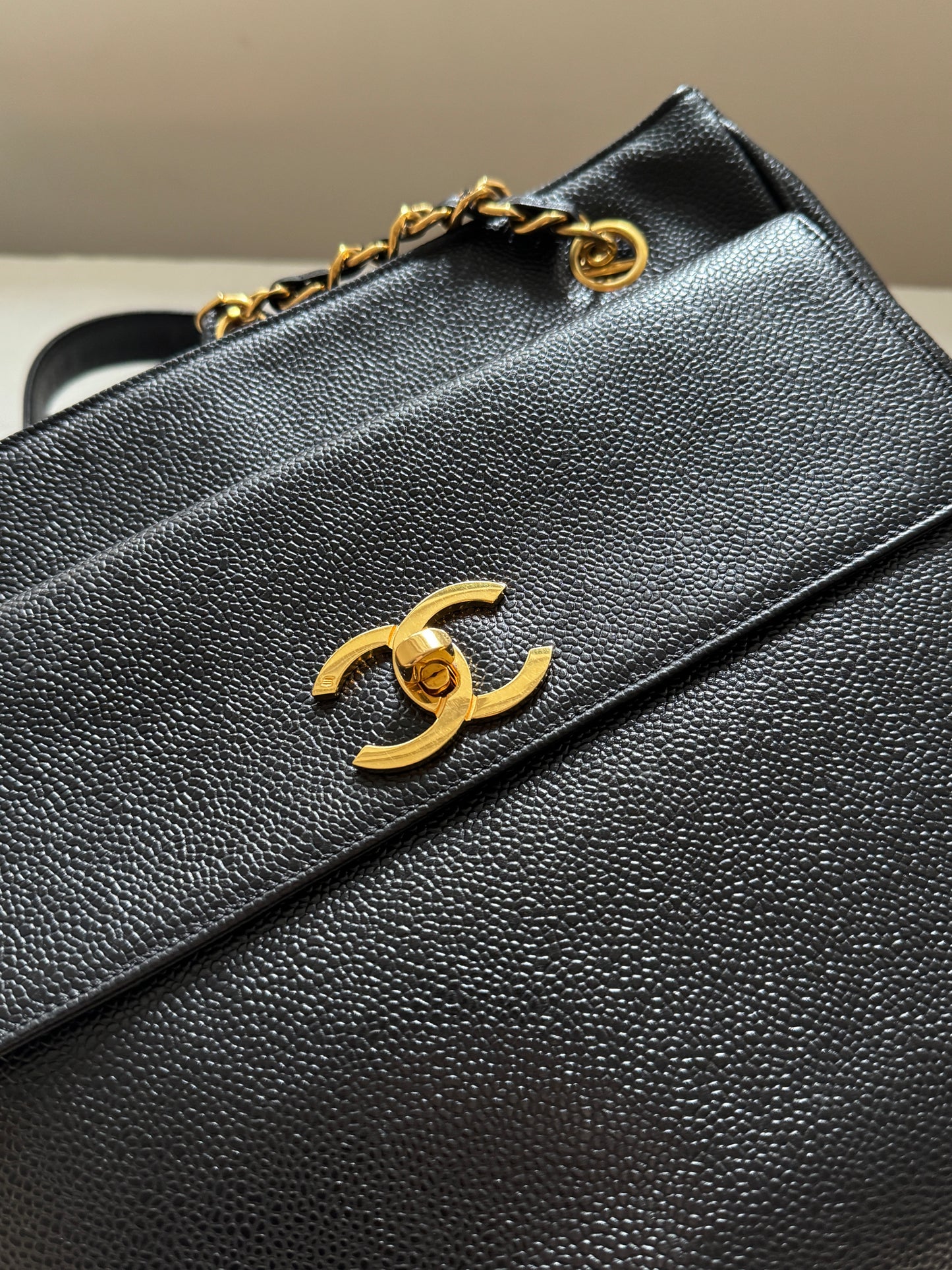 Vintage Chanel caviar leather奶粉袋