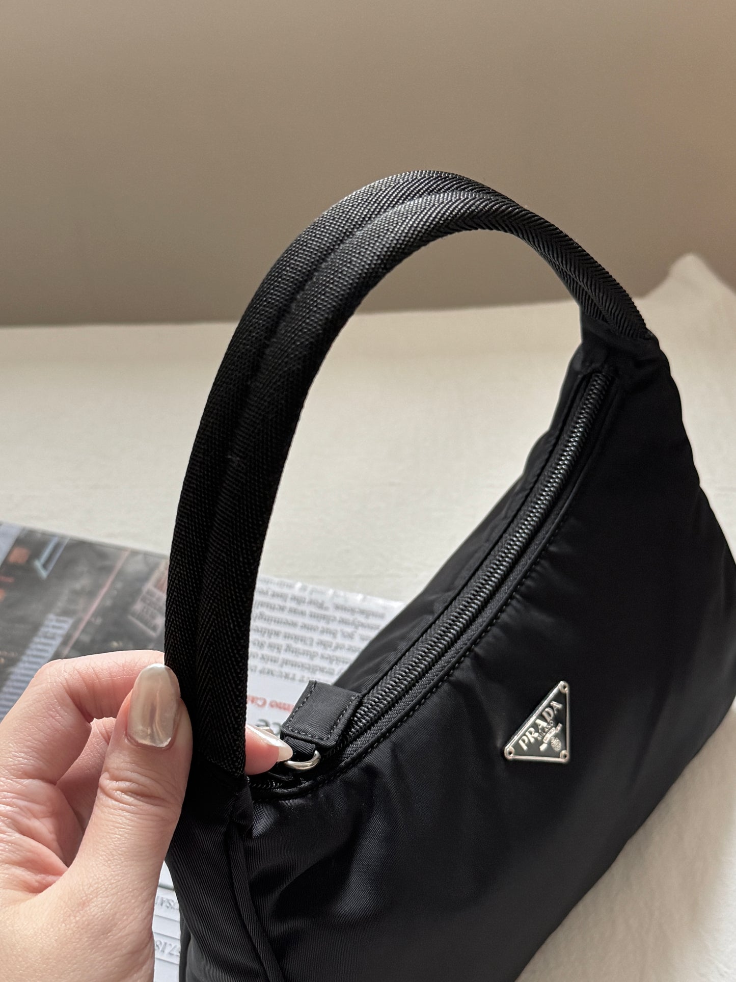 Vintage Prada nylon hobo bag