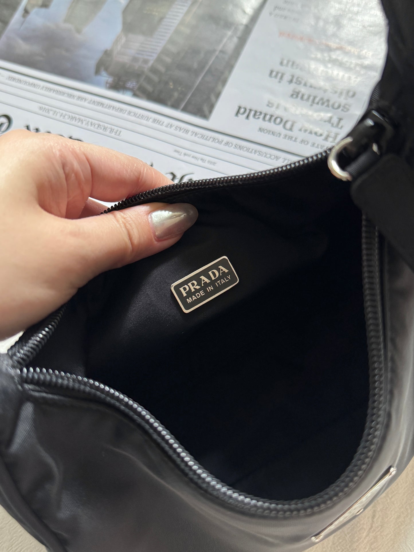 Vintage Prada nylon hobo bag