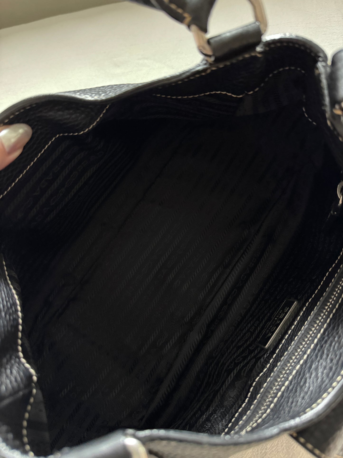 Vintage Prada 黑銀機車hobo bag🏍️