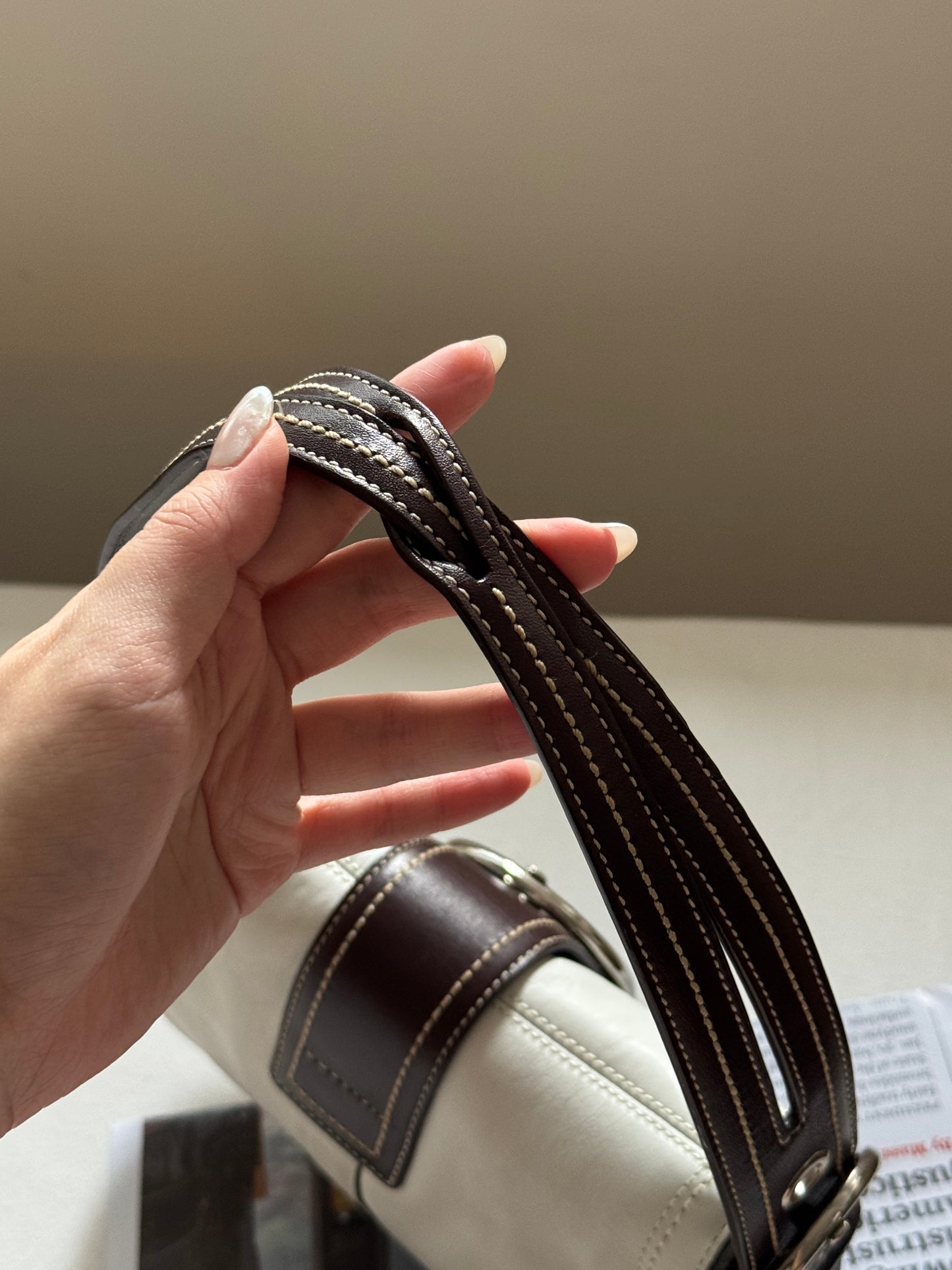 近新保存品!Vintage Coach拼色碗豆包