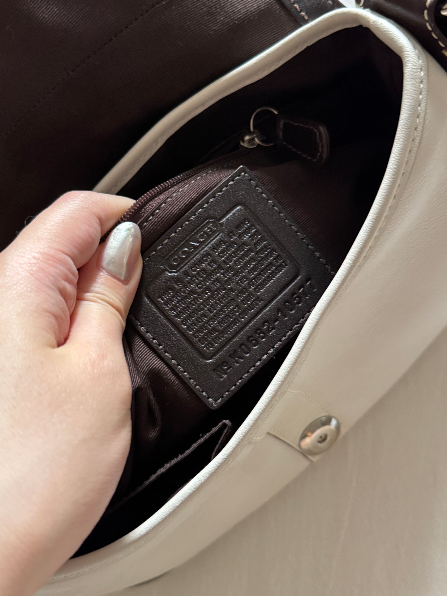 近新保存品!Vintage Coach拼色碗豆包