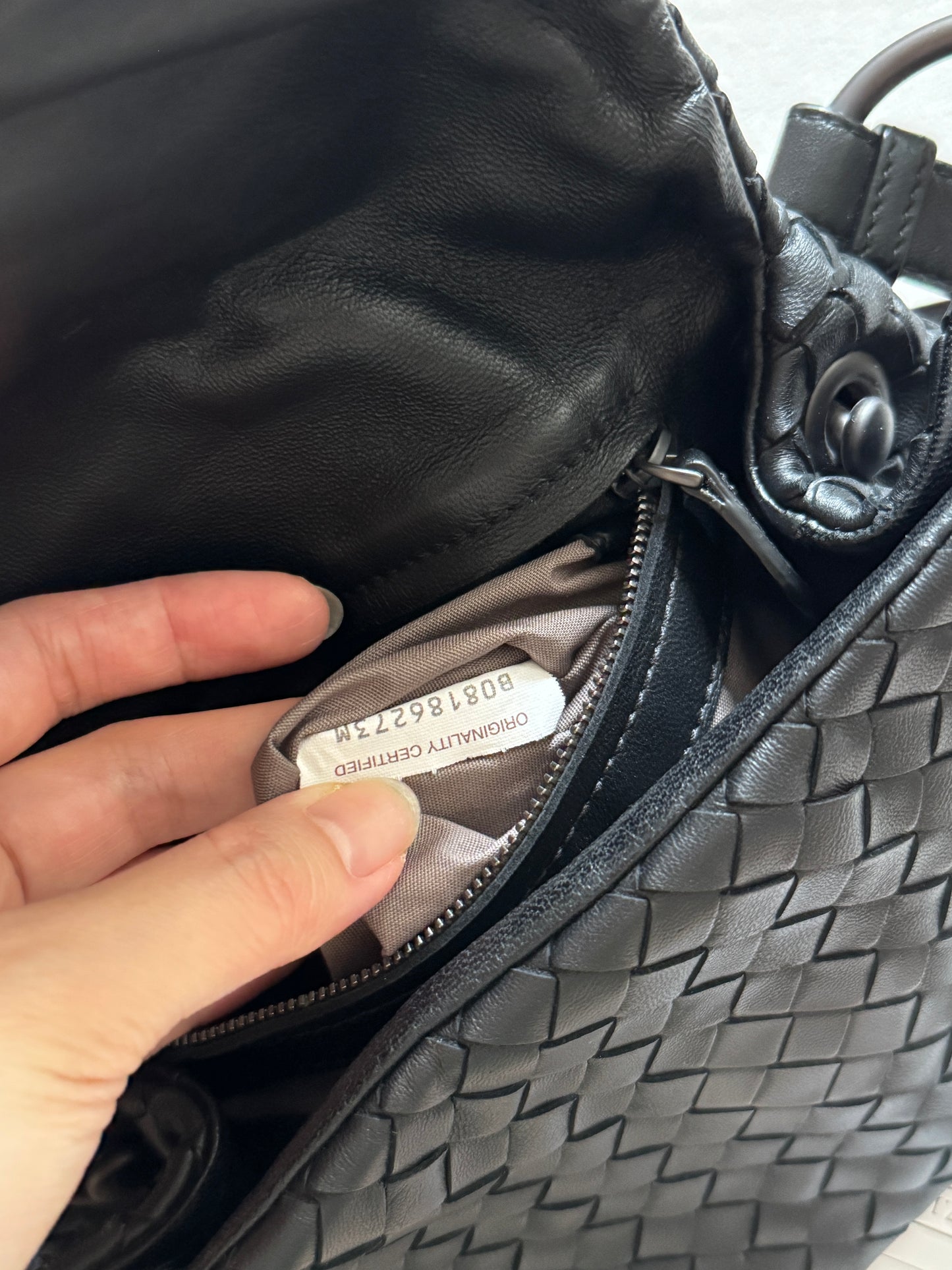 Vintage Bottega Veneta so black intrecciato crossbody bag