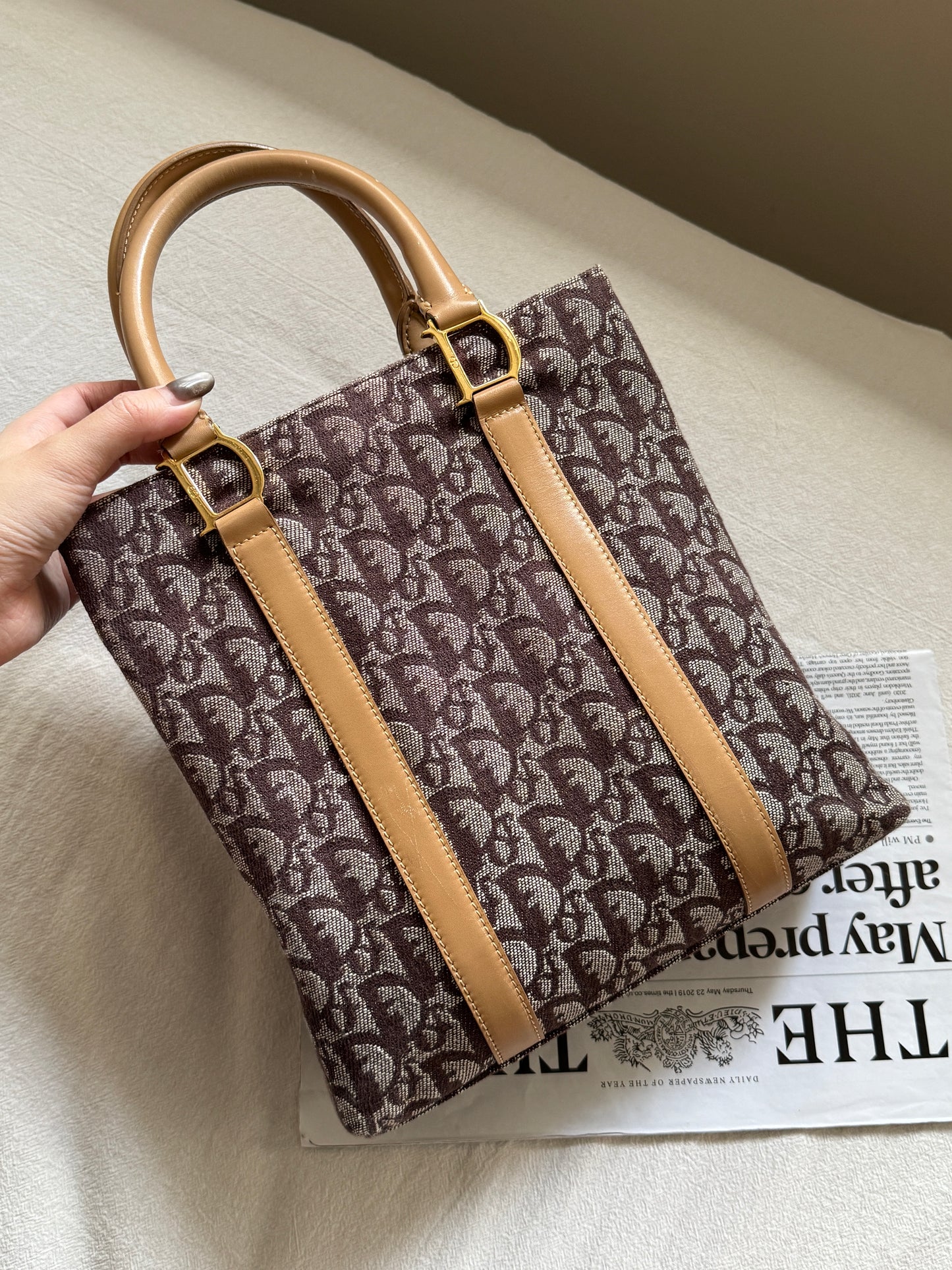 Vintage Dior trotter tote bag🍷