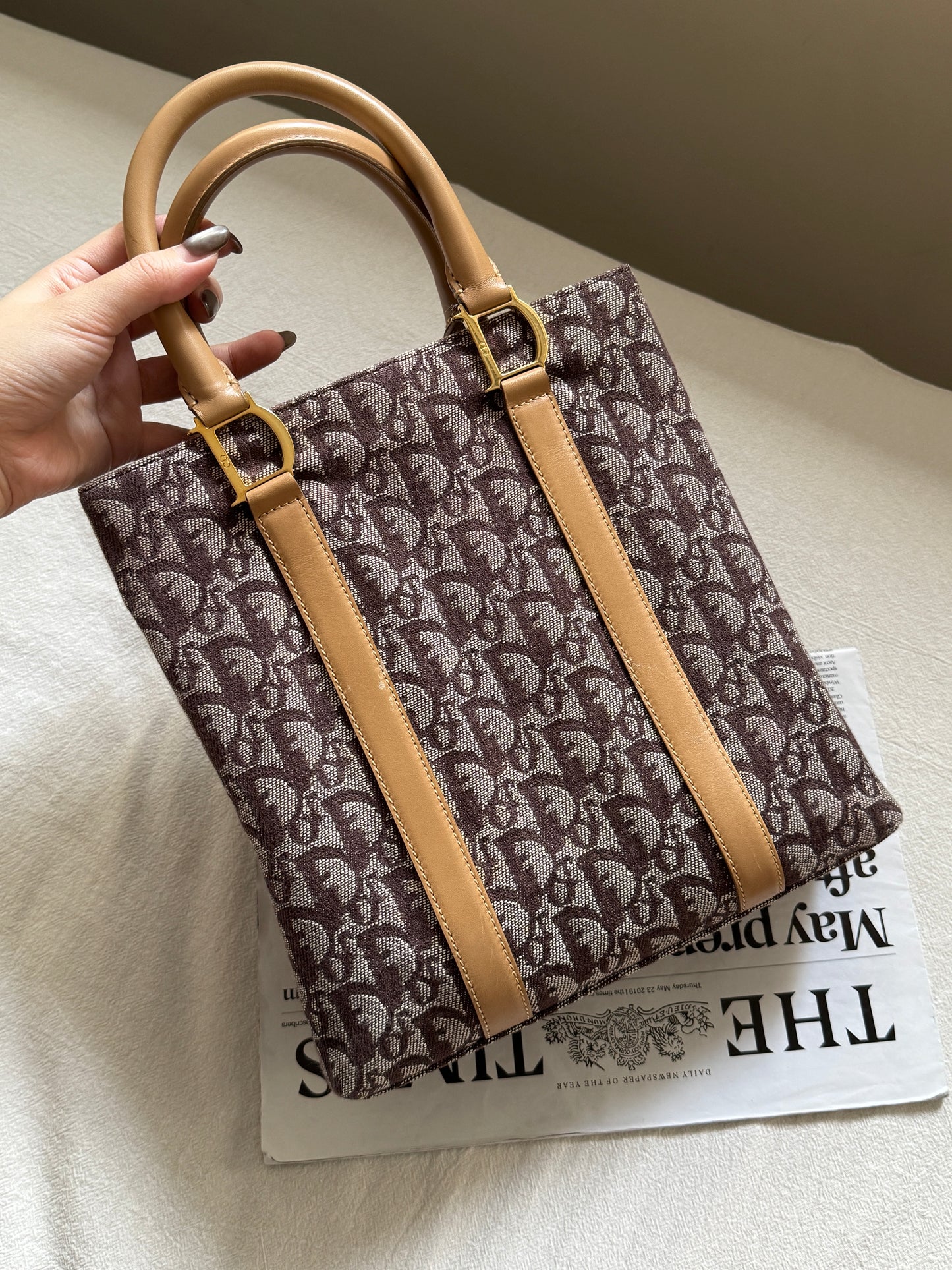 Vintage Dior trotter tote bag🍷