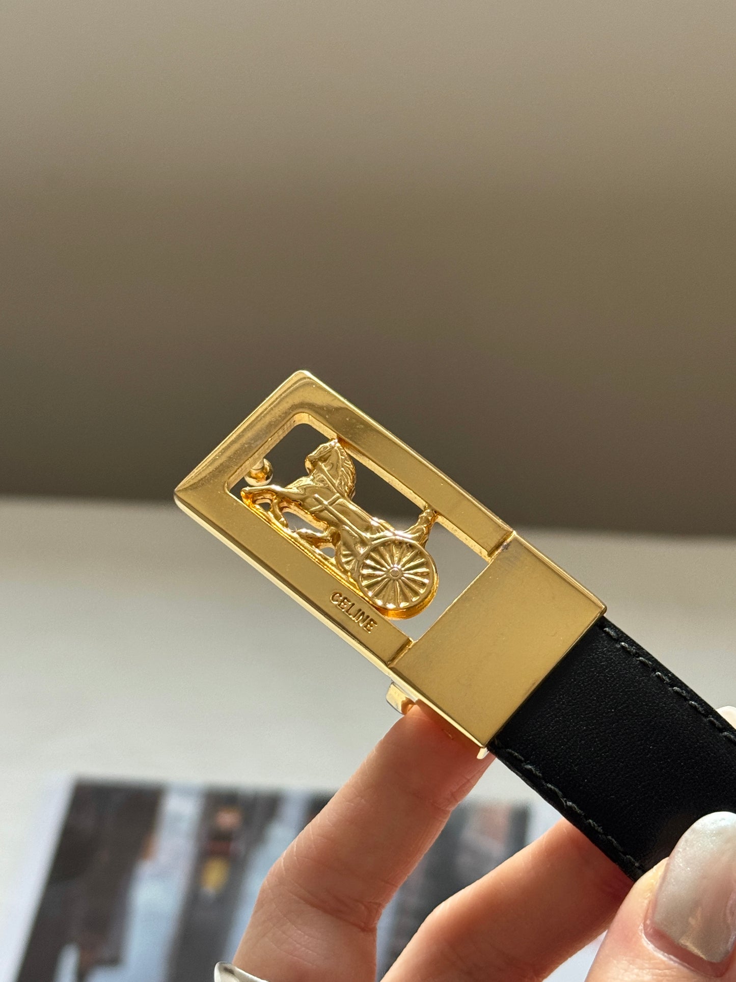 Vintage Celine馬車扣belt🎠