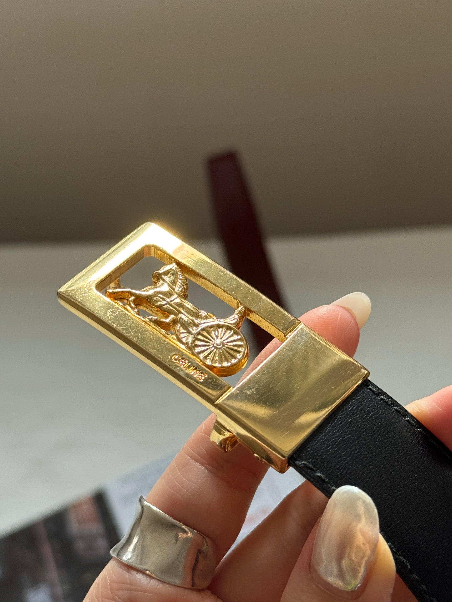 Vintage Celine馬車扣belt🎠