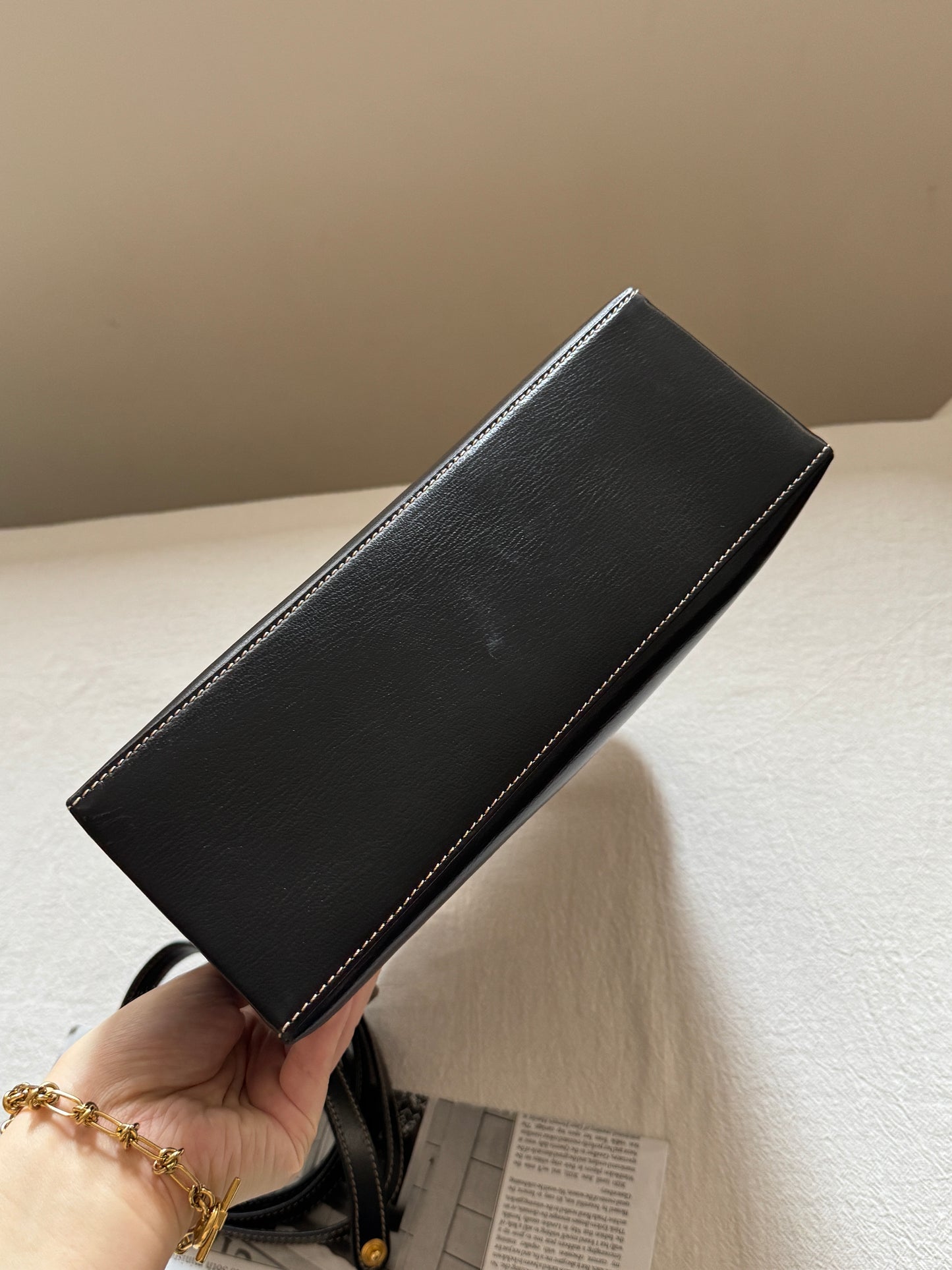 Vintage Loewe velazquez蛇骨kelly 黑色