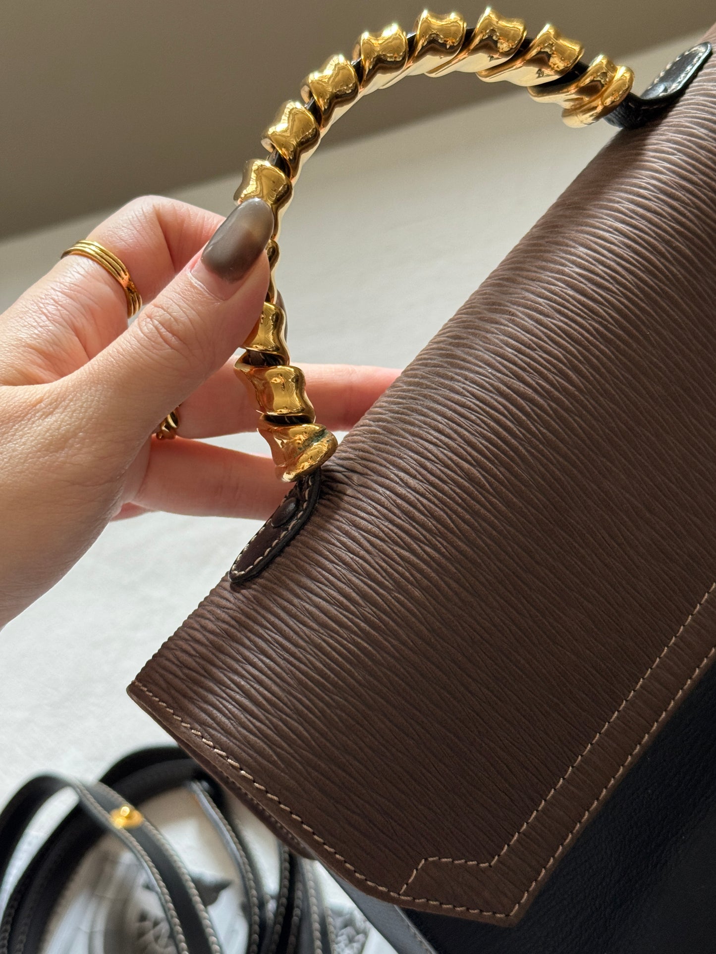 Vintage Loewe velazquez蛇骨kelly 黑色