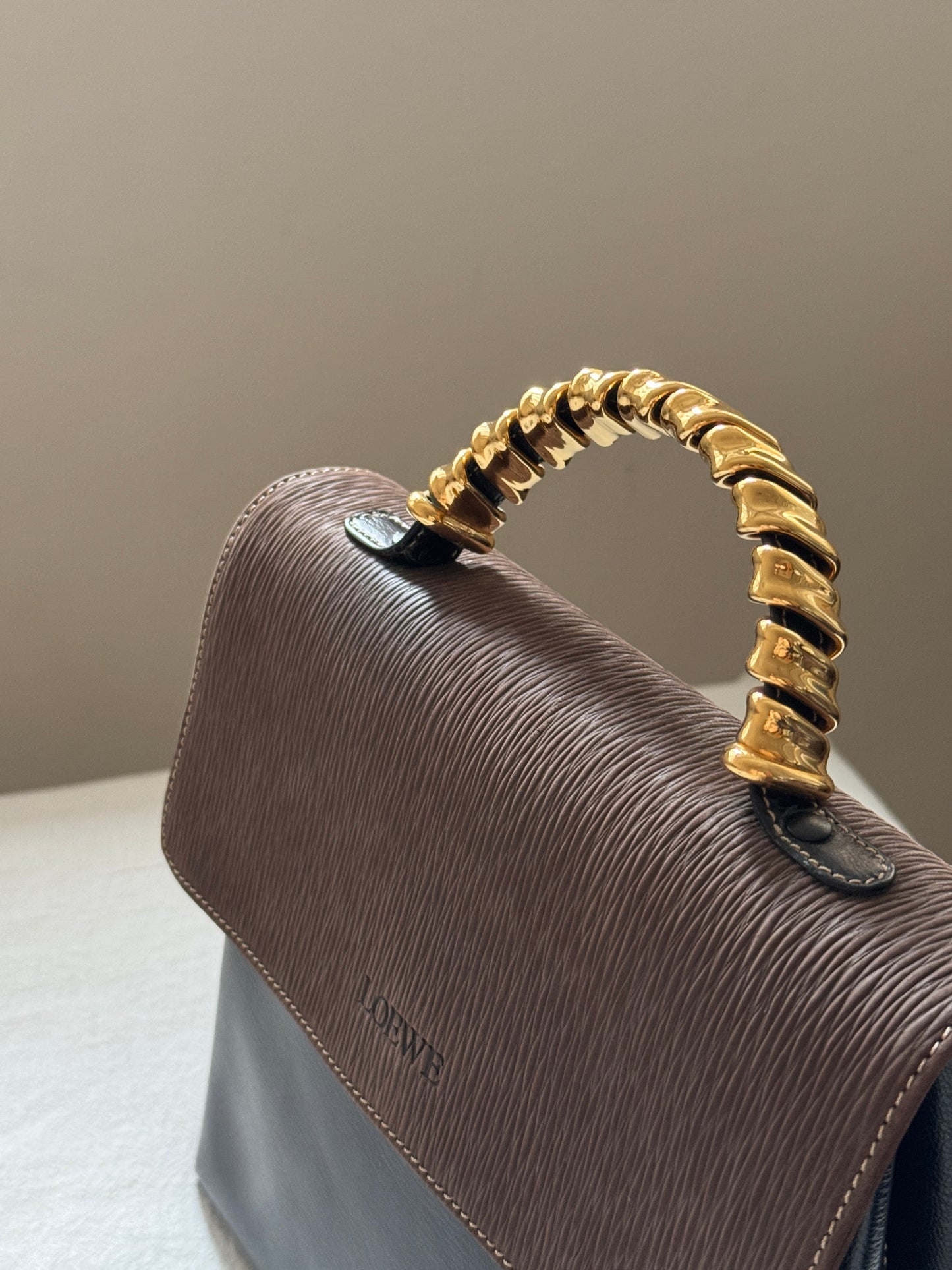 Vintage Loewe velazquez蛇骨kelly 黑色