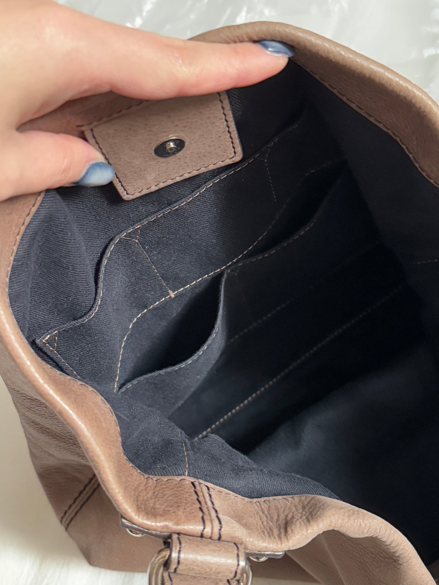 Vintage Loewe 大象灰啡單肩hobo bag🐘