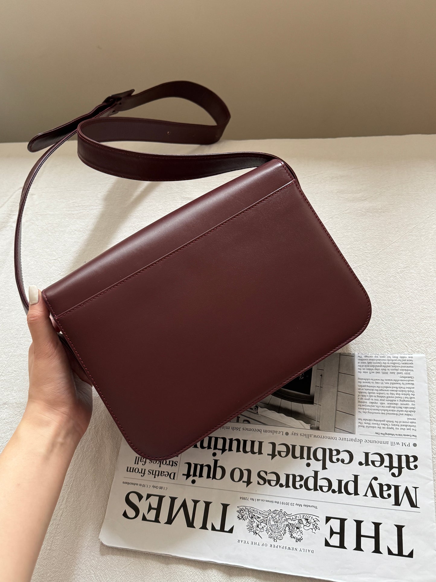 Vintage Cartier波爾多紅 turnlock box bag🍷