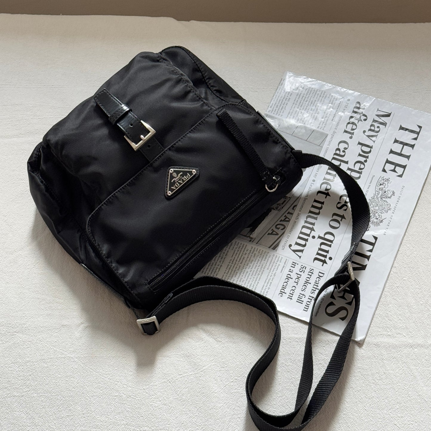 Vintage Prada nylon square bag