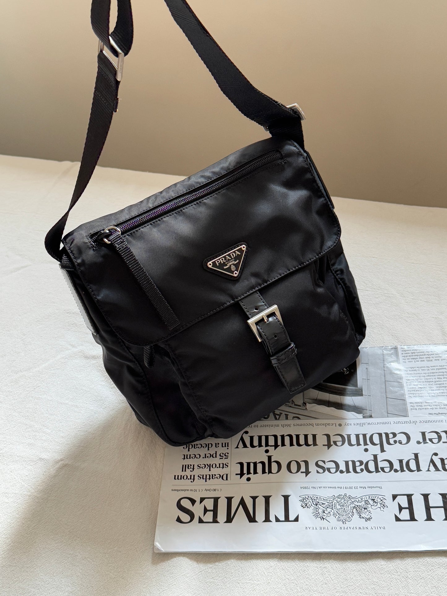 Vintage Prada nylon square bag