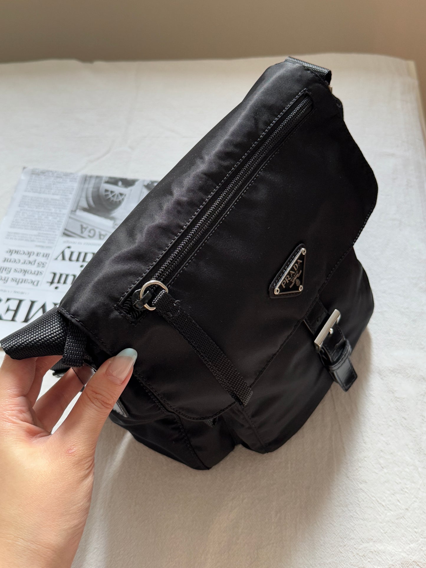 Vintage Prada nylon square bag