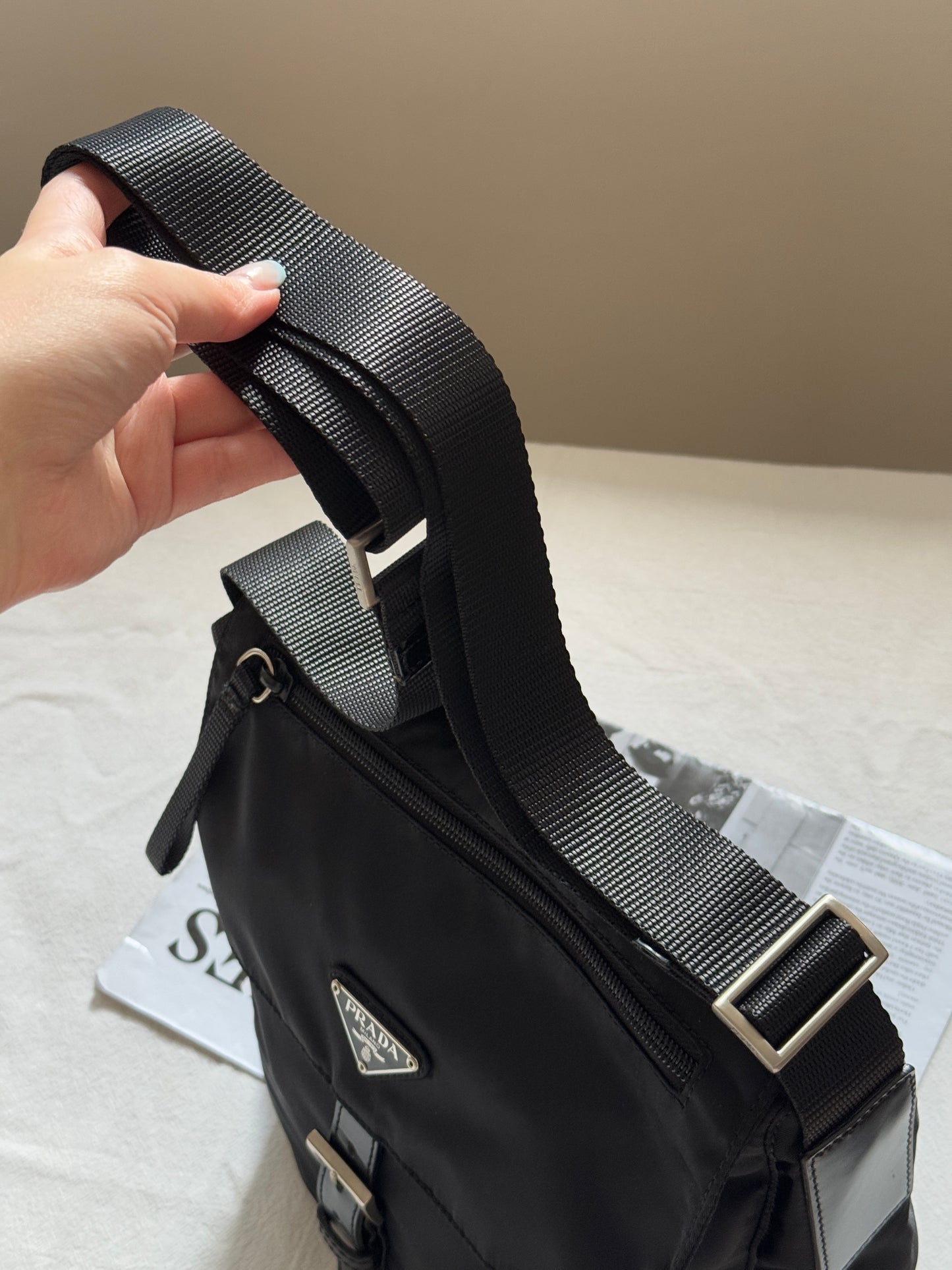 Vintage Prada nylon square bag