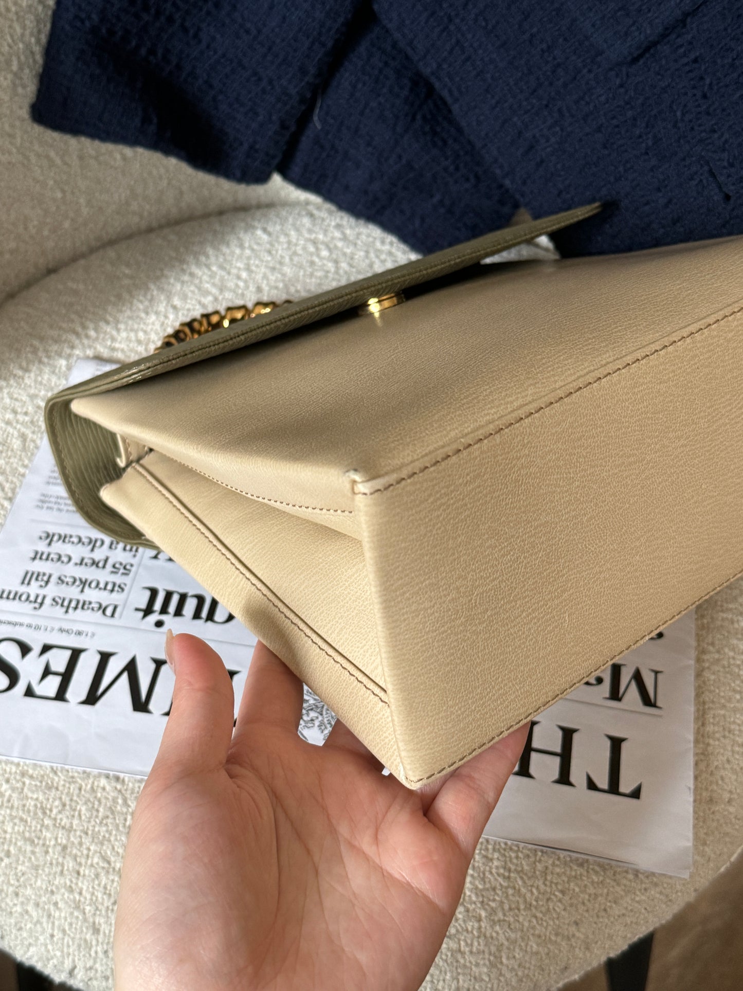 罕有!Vintage Loewe 抹茶綠蛇骨kelly 2-way