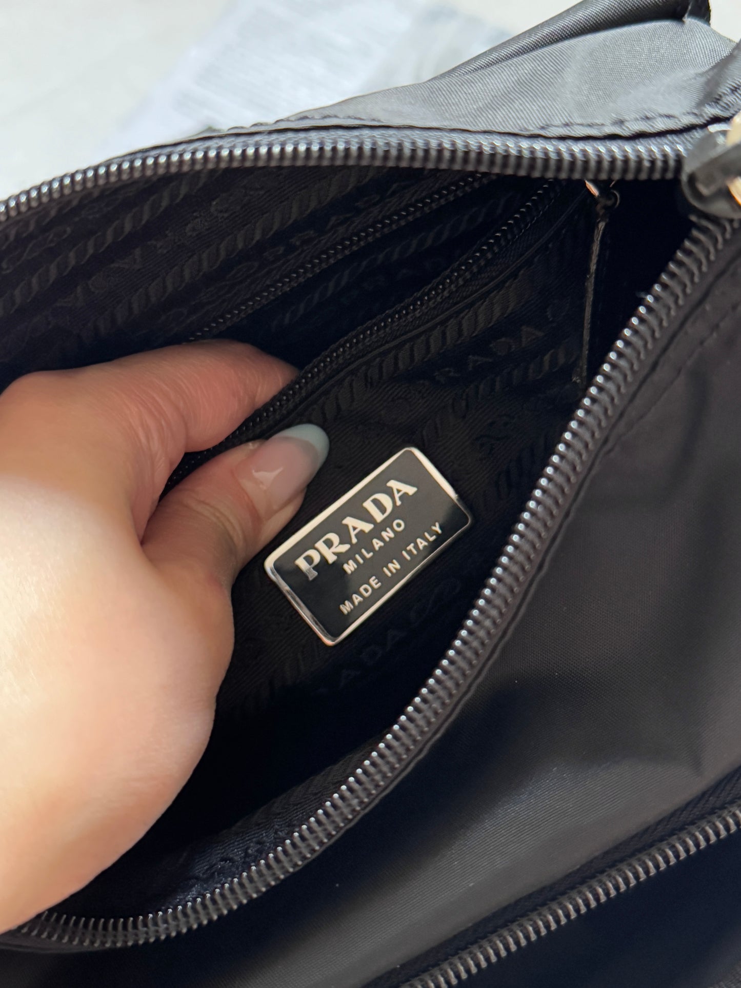 Vintage Prada nylon square bag