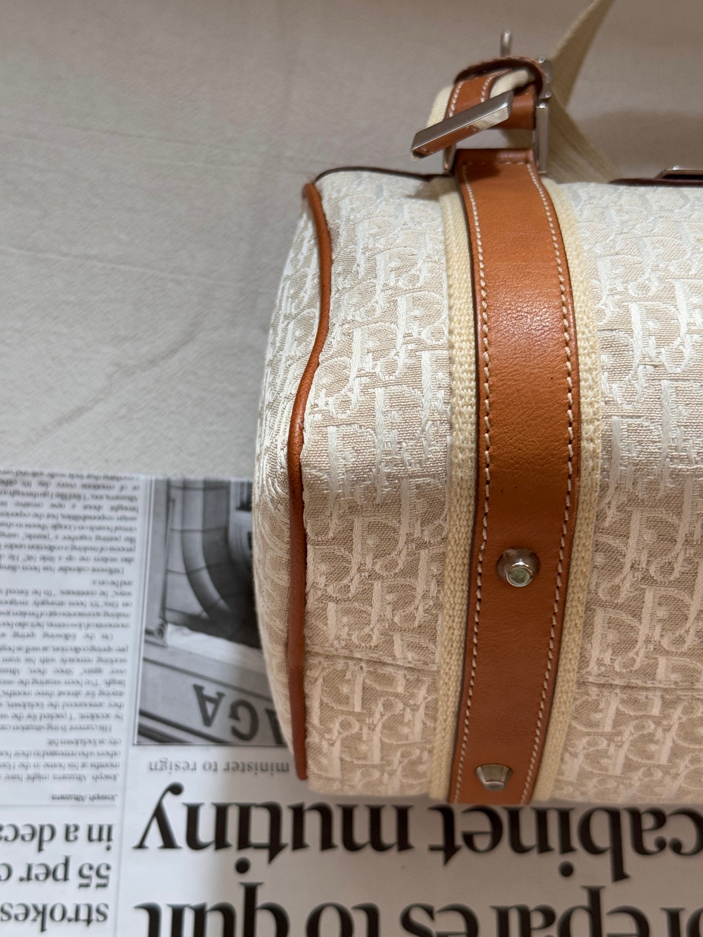 Rare! Vintage Dior 白花monogram boston bag🍂