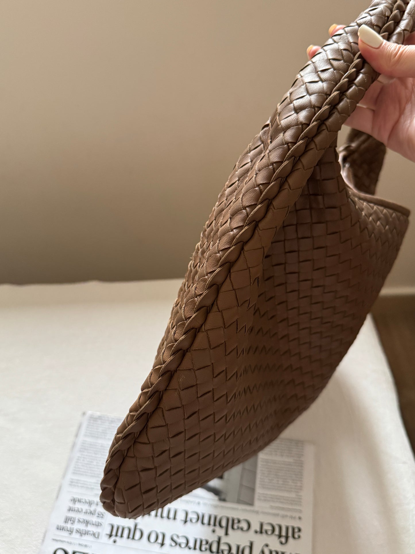 Vintage Bottega Veneta 奶茶色大hobo🥛