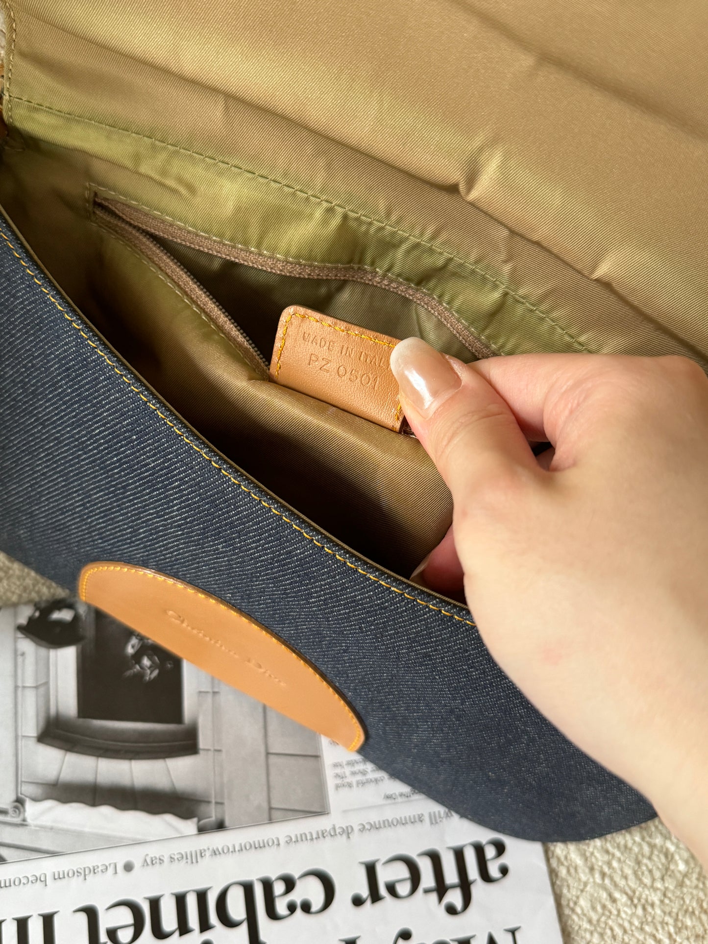 Vintage Dior denim baguette